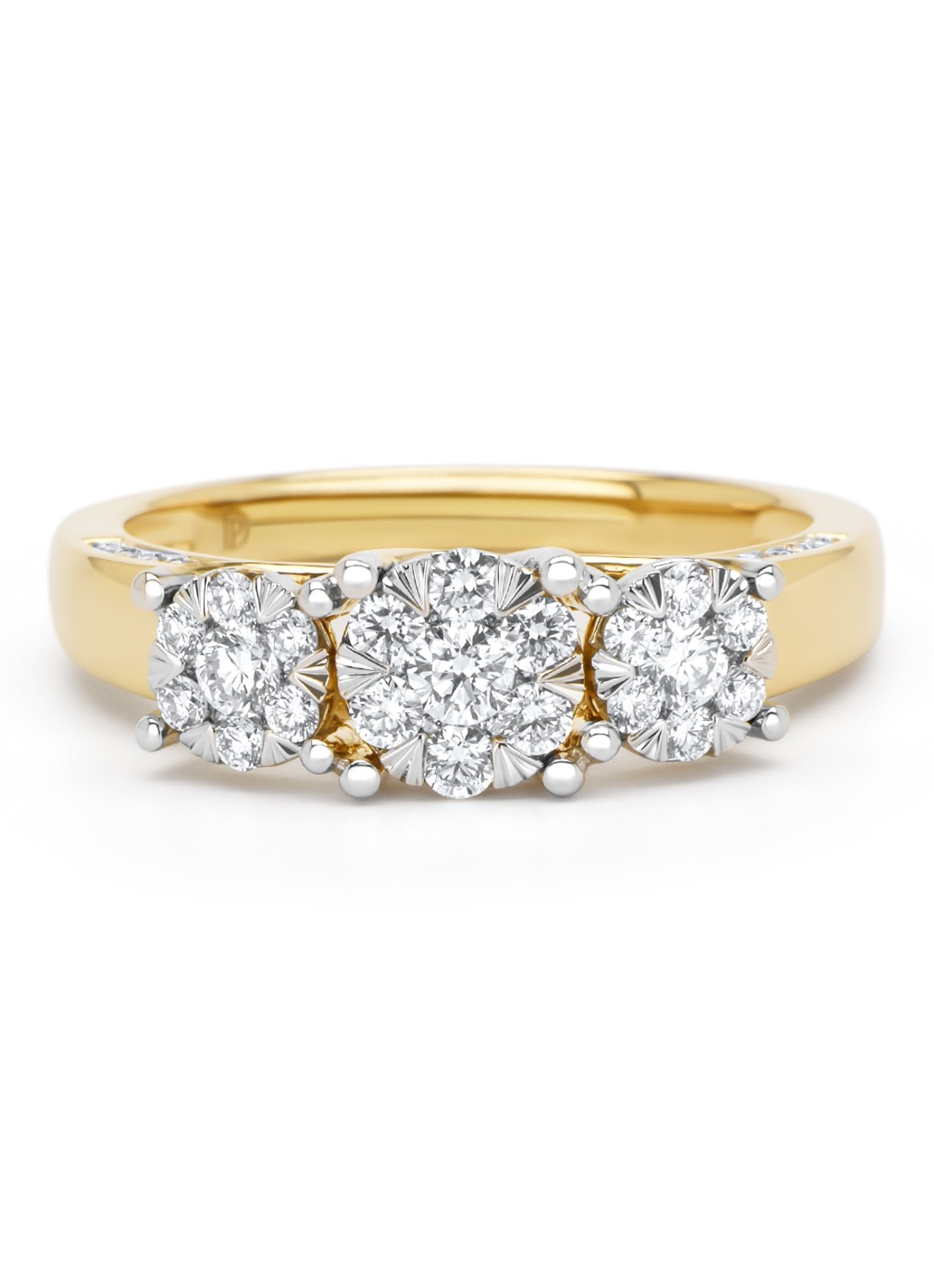 Diamond Point Gouden ring, 0.58 ct diamant, Enchanted - achterkant 2 geelgoud