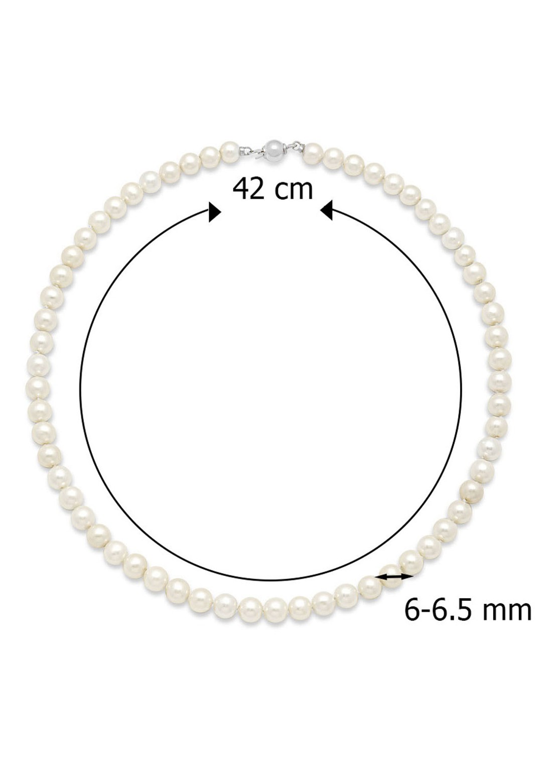 Diamond Point Ketting van witgoud Rivièra - detail wit