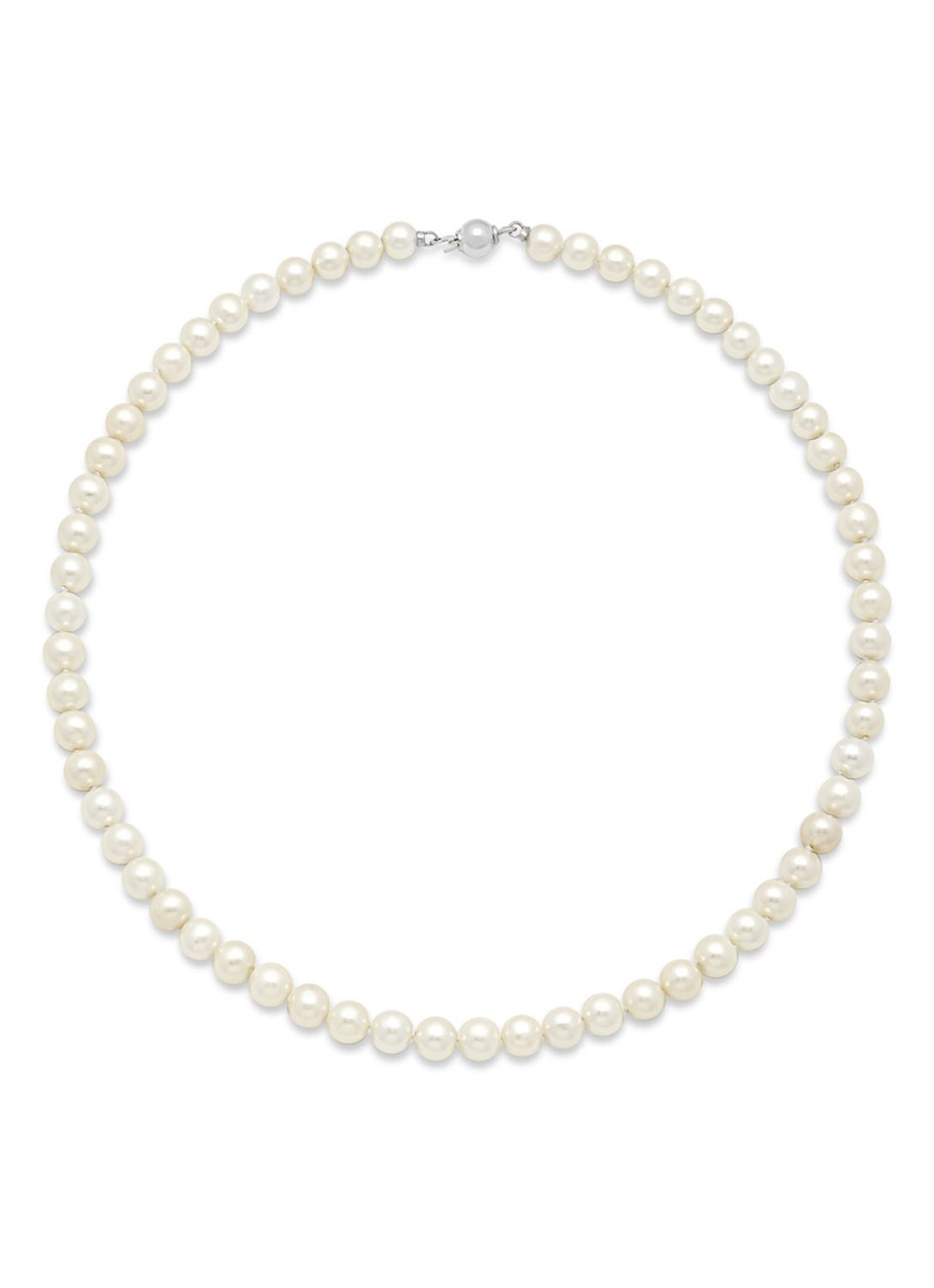 Diamond Point Ketting van witgoud Rivièra - voorkant 2 wit