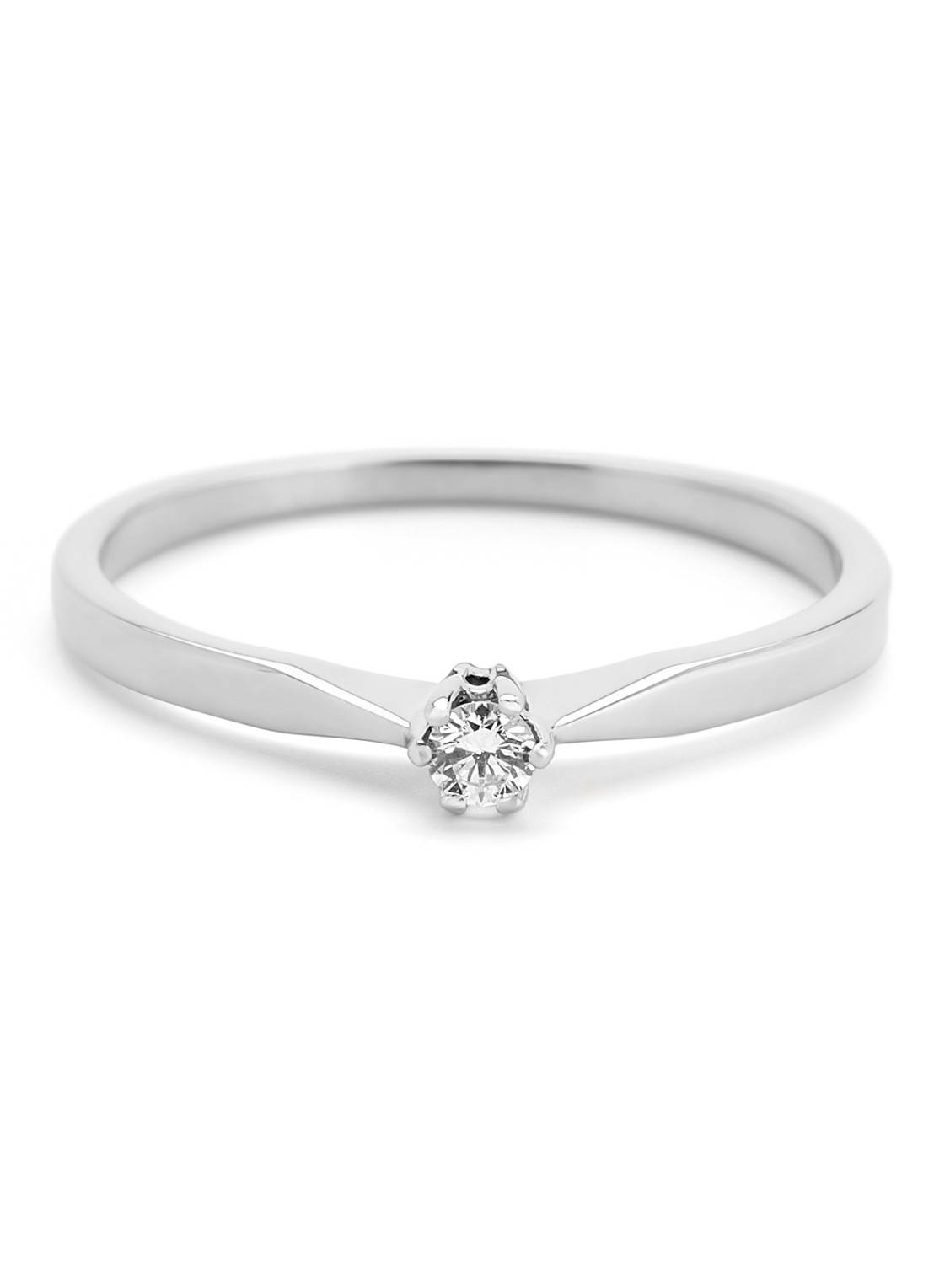 Diamond Point Ring Groeibriljant van 18 karaat witgoud met 0.06 ct. diamant - detail 3 witgoud