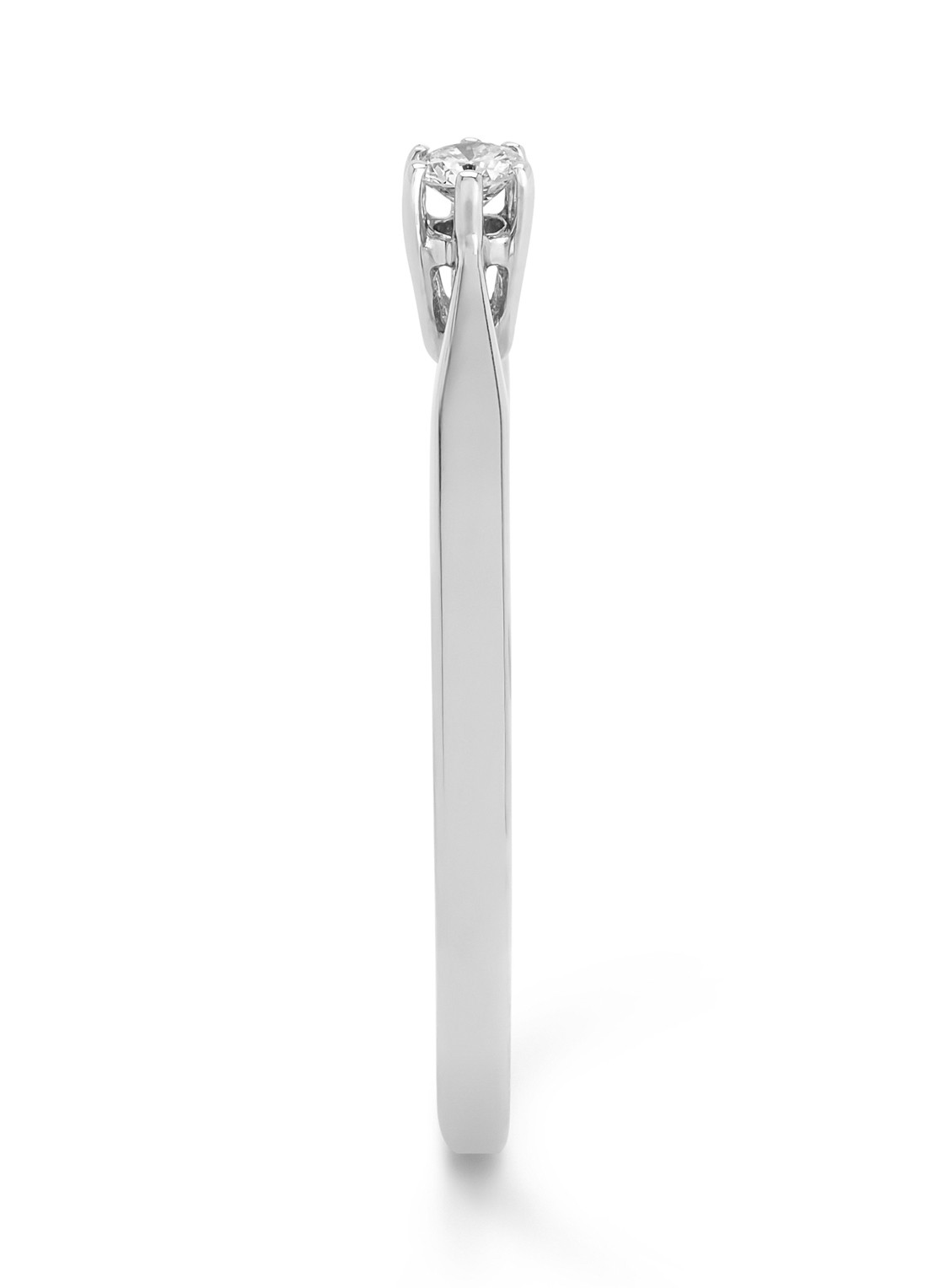 Diamond Point Ring Groeibriljant van 18 karaat witgoud met 0.06 ct. diamant - detail 4 witgoud