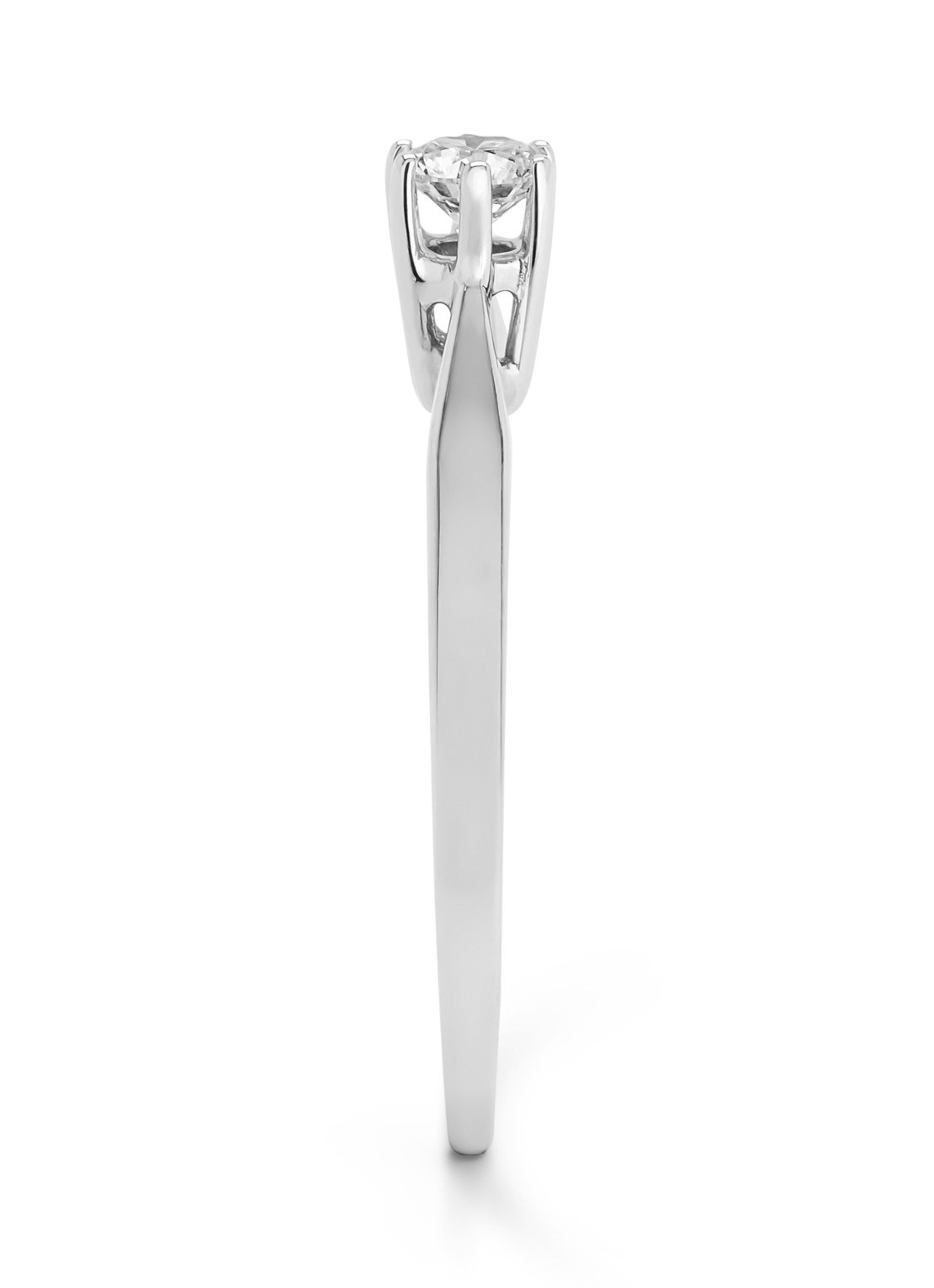 Diamond Point Ring Groeibriljant van 18 karaat witgoud met 0.20 ct. diamant - detail 2 witgoud