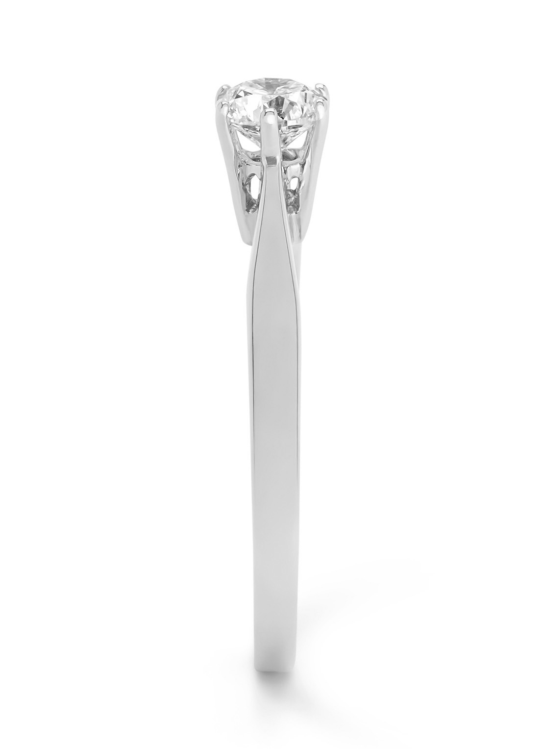 Diamond Point Ring Groeibriljant van 18 karaat witgoud met 0.40 ct. diamant - detail 4 witgoud
