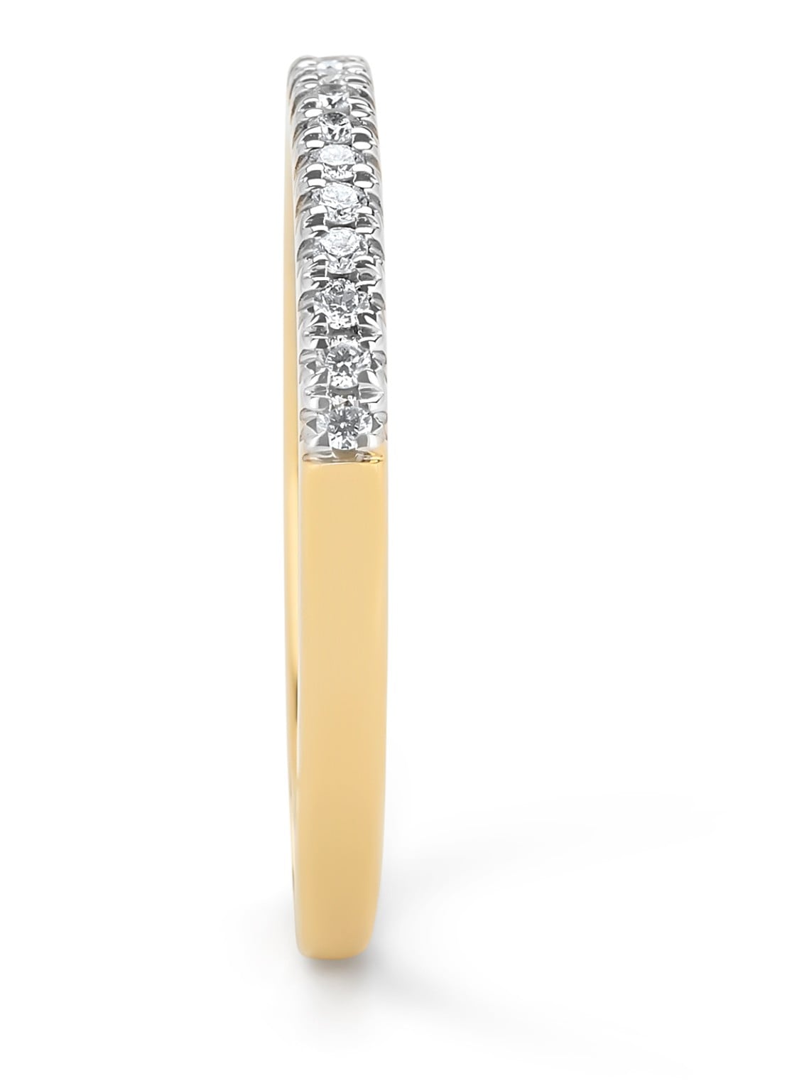 Diamond Point Ring van 14 karaat geelgoud met 0.14 ct diamant Ensemble - detail 3 goud
