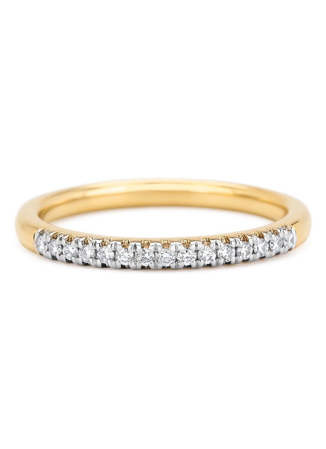 Diamond Point Ring van 14 karaat geelgoud met 0.14 ct diamant Ensemble - detail 4 goud