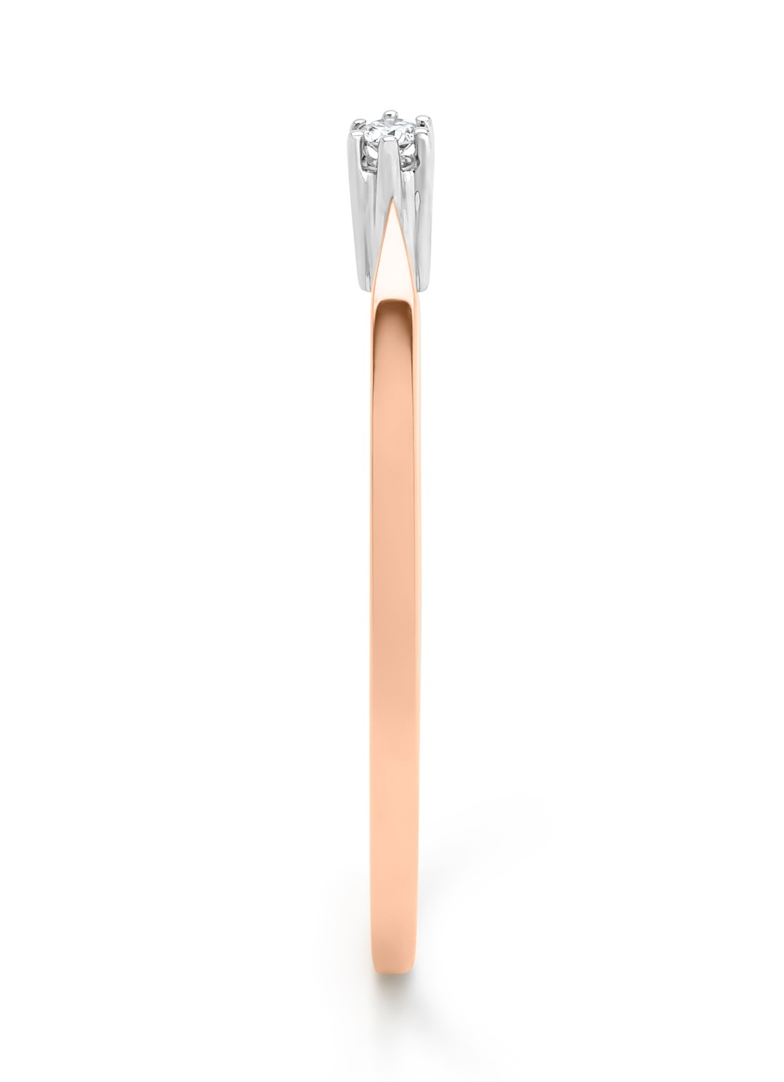 Diamond Point Roségouden solitair groeibriljant ring, 0.02 ct. 0.02 ct diamant Groeibriljant - detail 3 roségoud