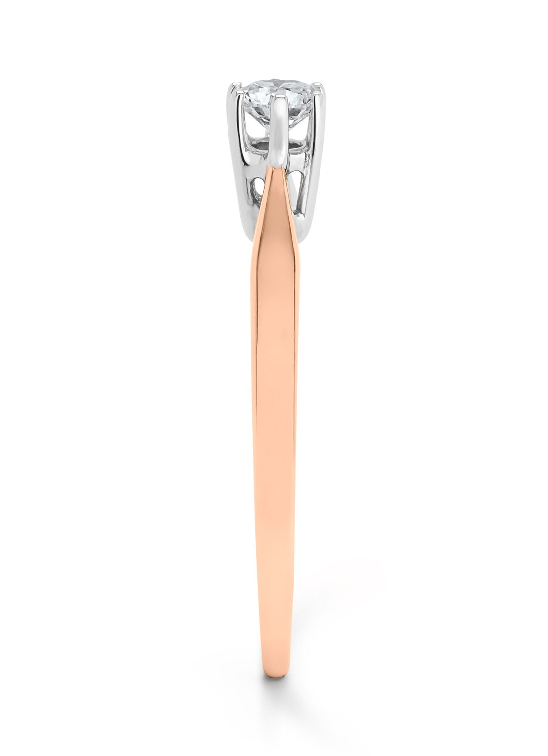 Diamond Point Roségouden solitair groeibriljant ring, 0.17 ct. 0.17 ct diamant Groeibriljant - detail 3 roségoud
