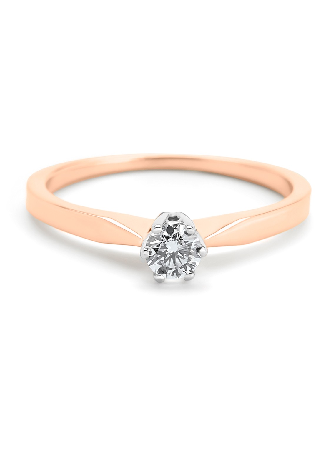 Diamond Point Roségouden solitair groeibriljant ring, 0.17 ct. 0.17 ct diamant Groeibriljant - detail 4 roségoud