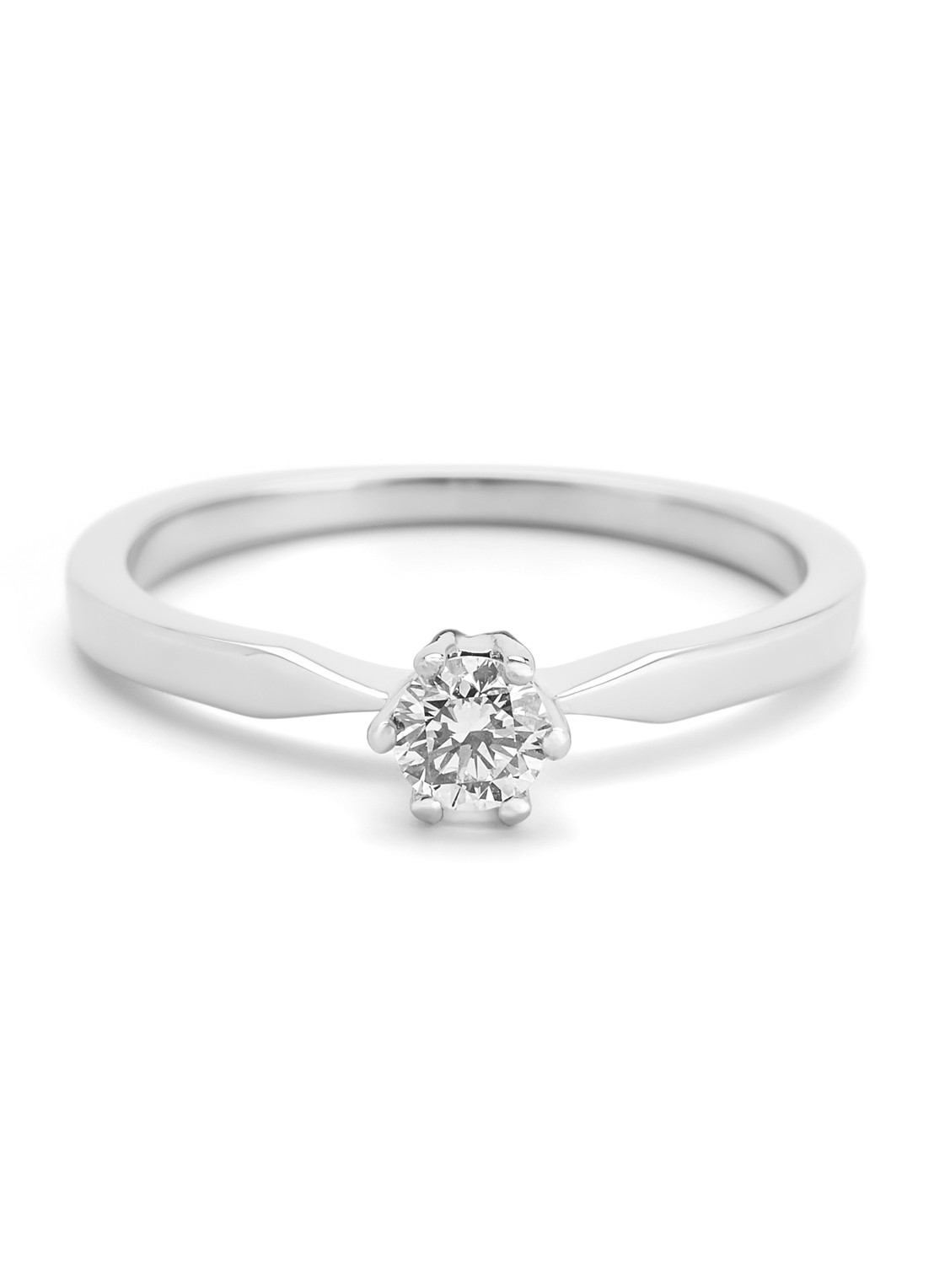 Diamond Point Solitair groeibriljant ring van 18 karaat witgoud, 0.22 ct. 0.22 ct diamant  - detail 3 witgoud