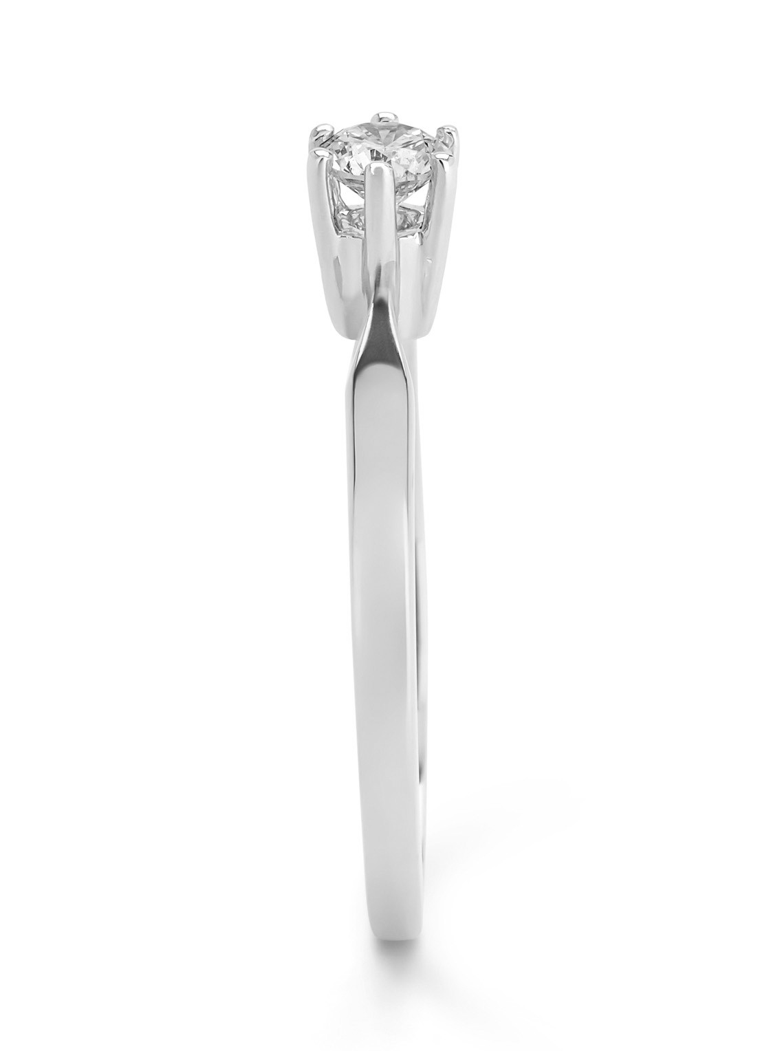 Diamond Point Solitair groeibriljant ring van 18 karaat witgoud, 0.22 ct. 0.22 ct diamant  - detail 4 witgoud