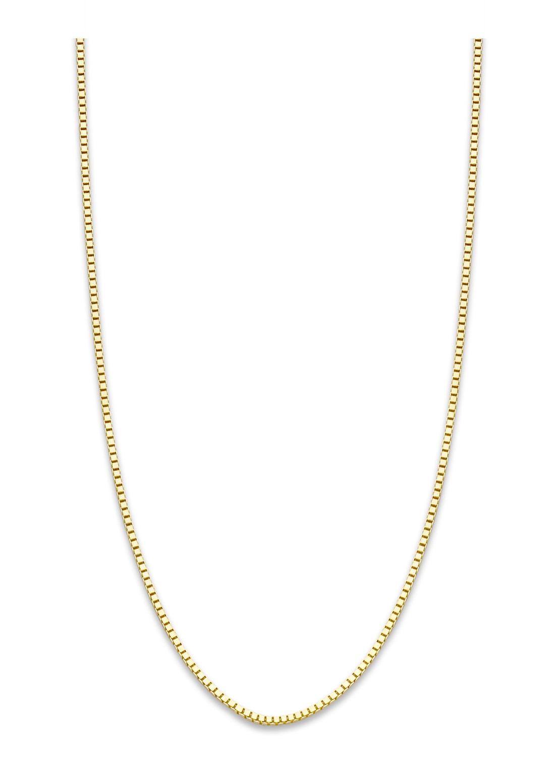 Diamond Point Timeless treasures geelgouden collier (42cm) - voorkant 2 geelgoud