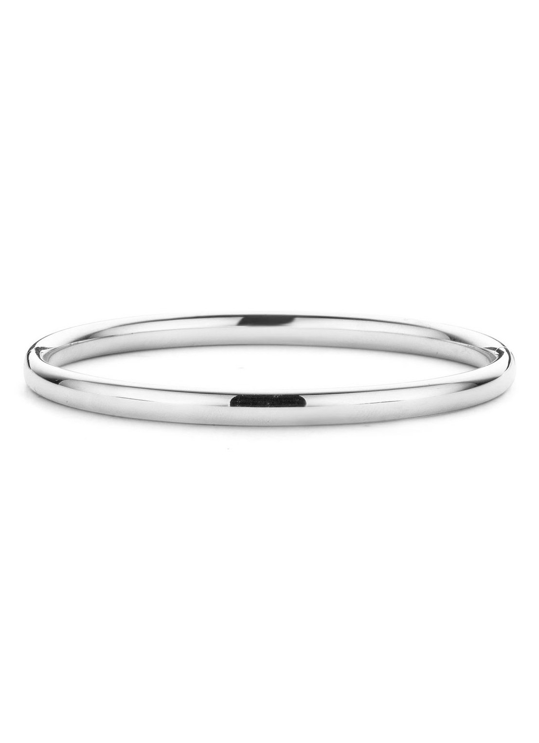 Diamond Point Witgouden bangle (M) - voorkant witgoud