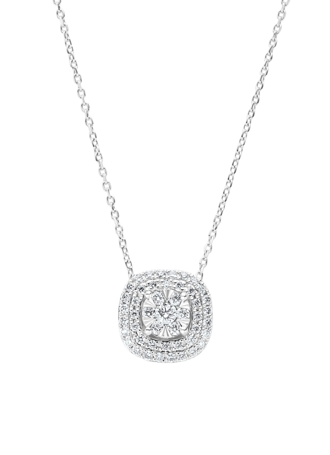 Diamond Point Witgouden collier, 0.30 ct diamant, Enchanted - voorkant witgoud