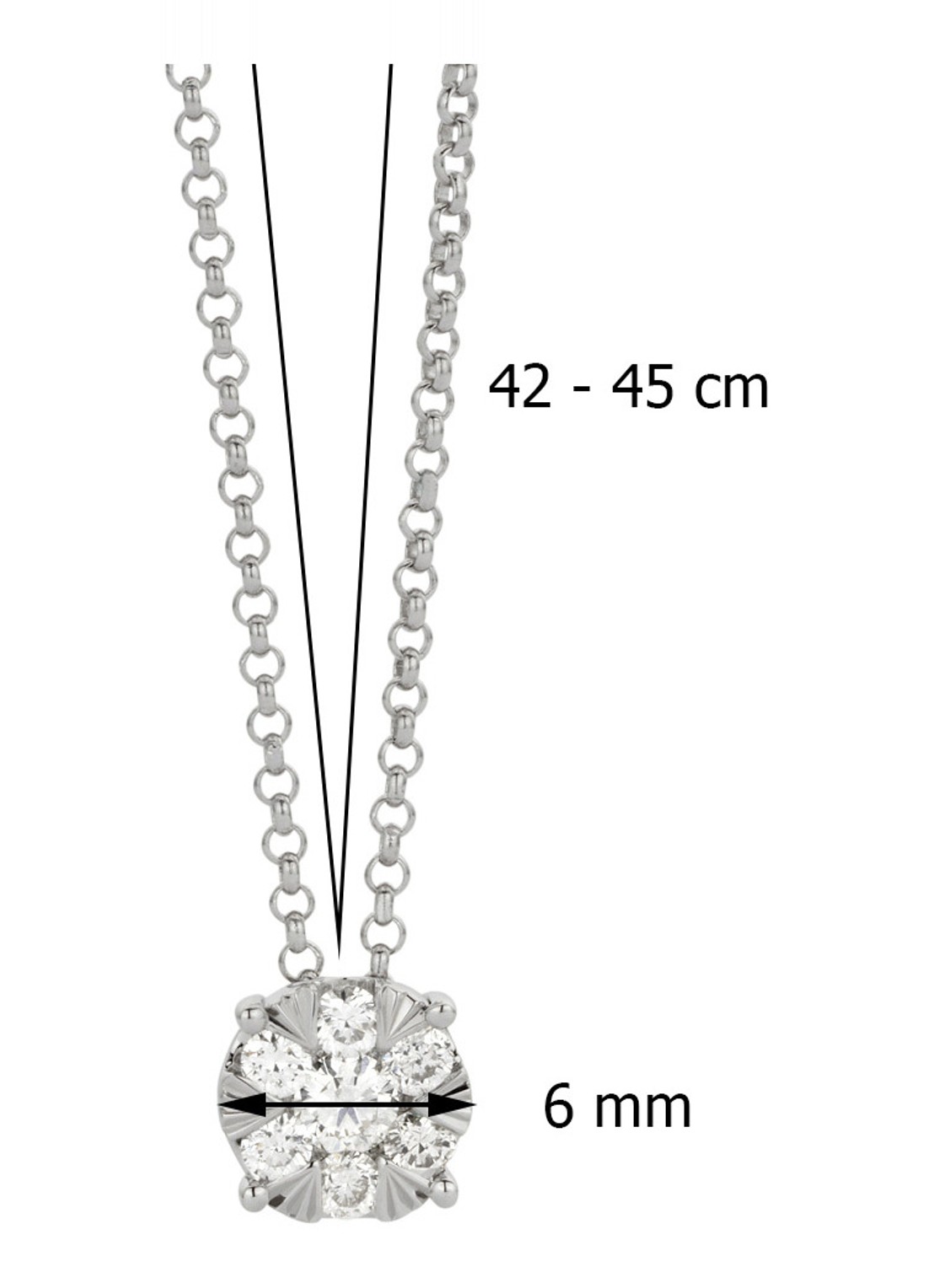 Diamond Point Witgouden hanger, 0.24 ct diamant, Enchanted - detail witgoud
