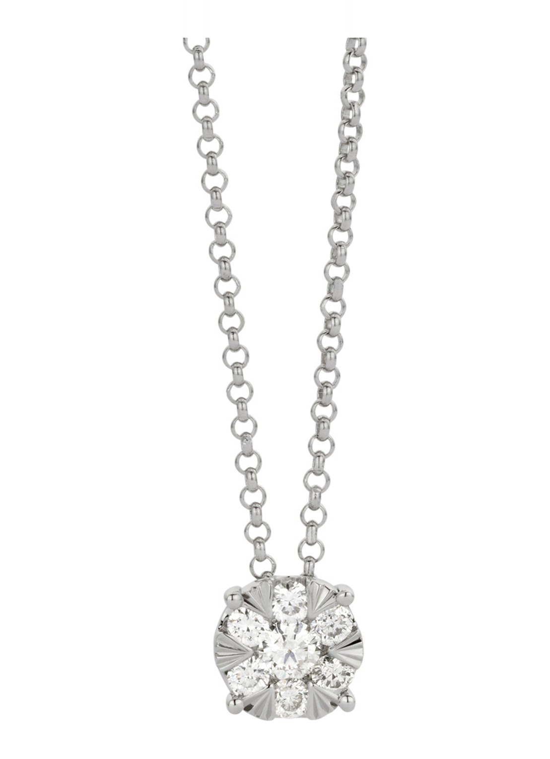 Diamond Point Witgouden hanger, 0.24 ct diamant, Enchanted - voorkant 2 witgoud