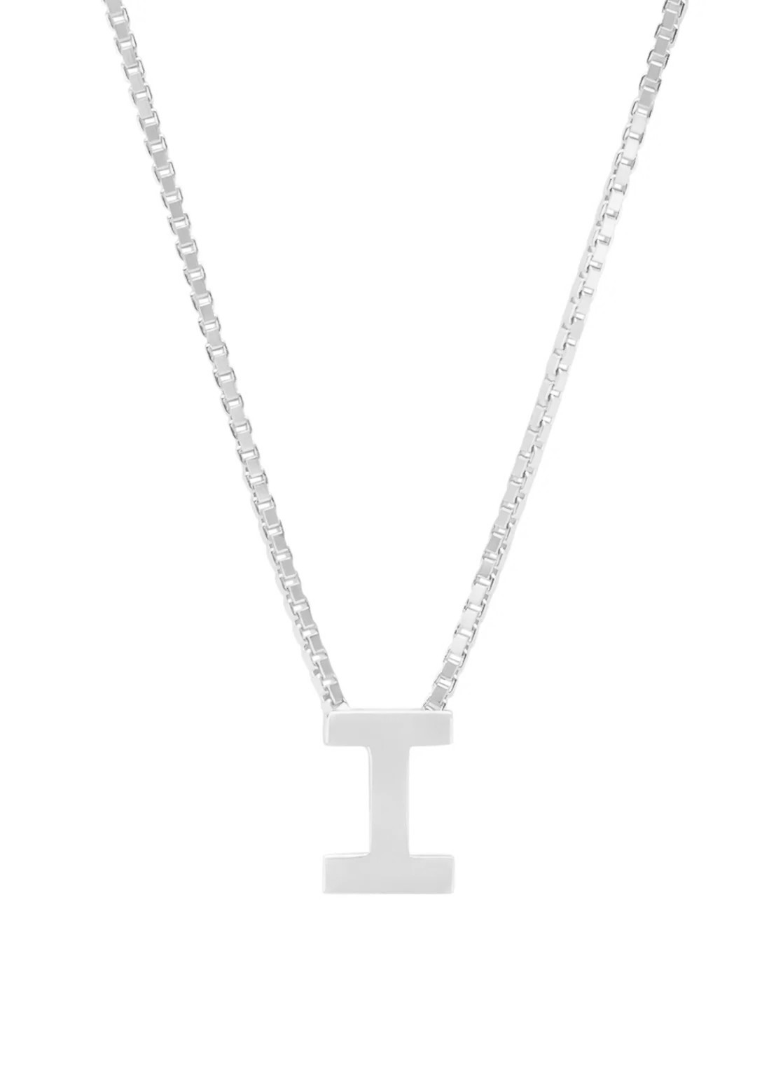 Diamond Point Witgouden hanger I, Alphabet - voorkant witgoud