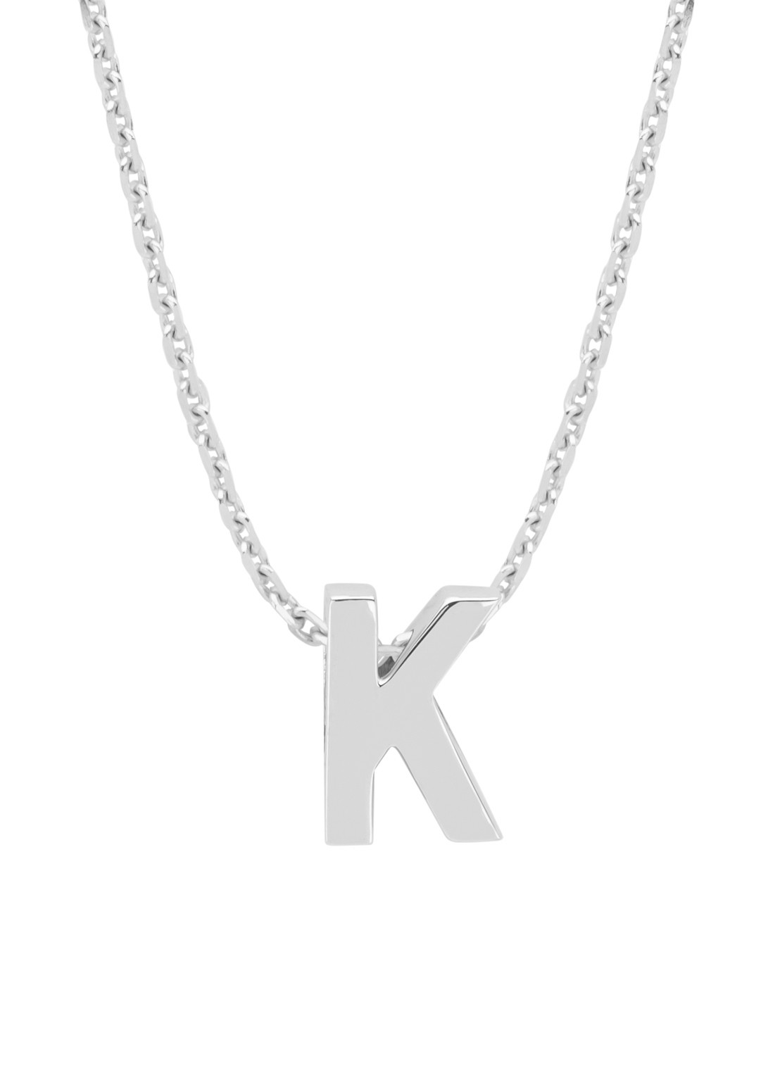Diamond Point Witgouden hanger K, Alphabet - voorkant 2 witgoud