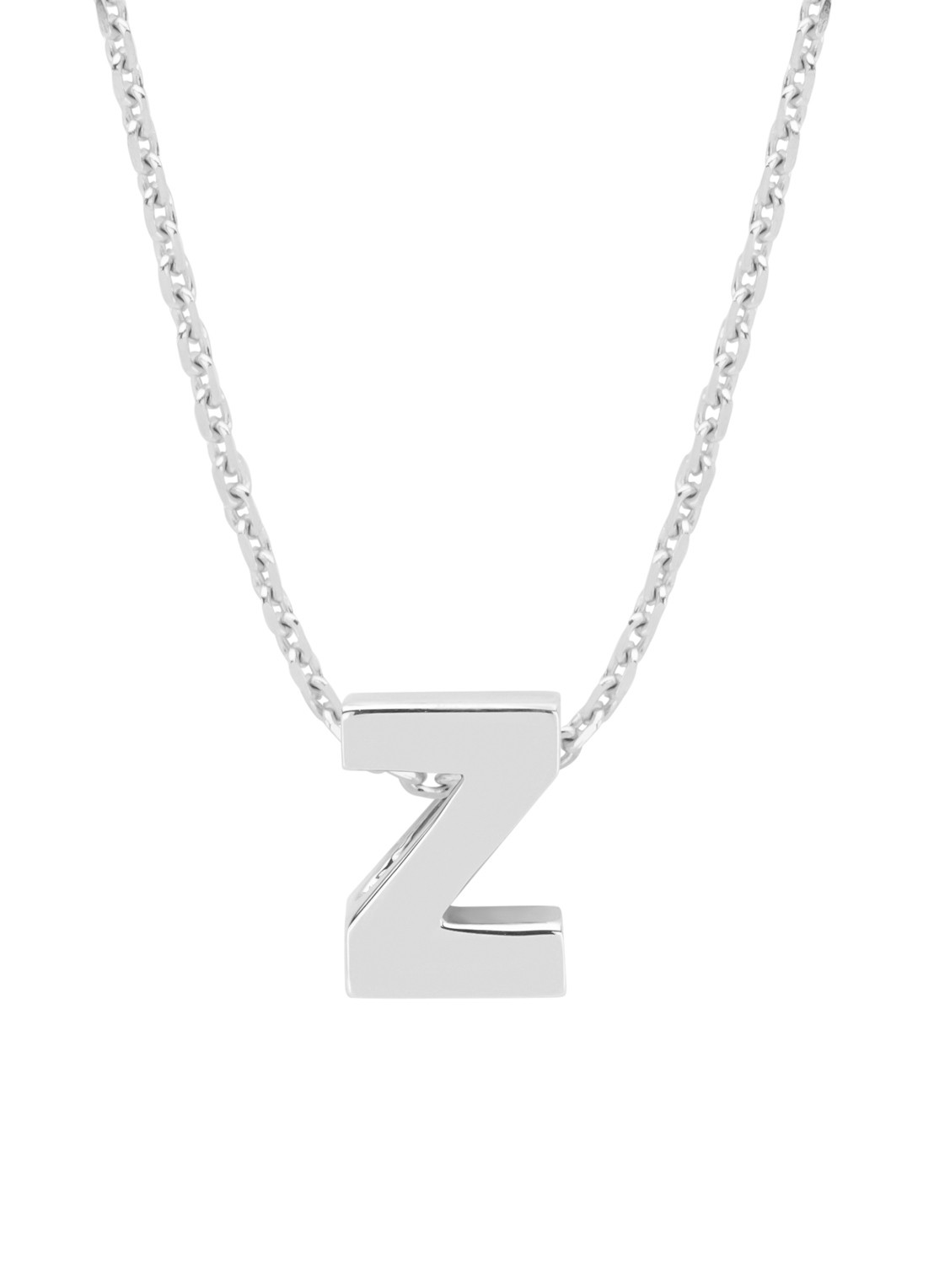 Diamond Point Witgouden hanger Z, Alphabet - voorkant witgoud