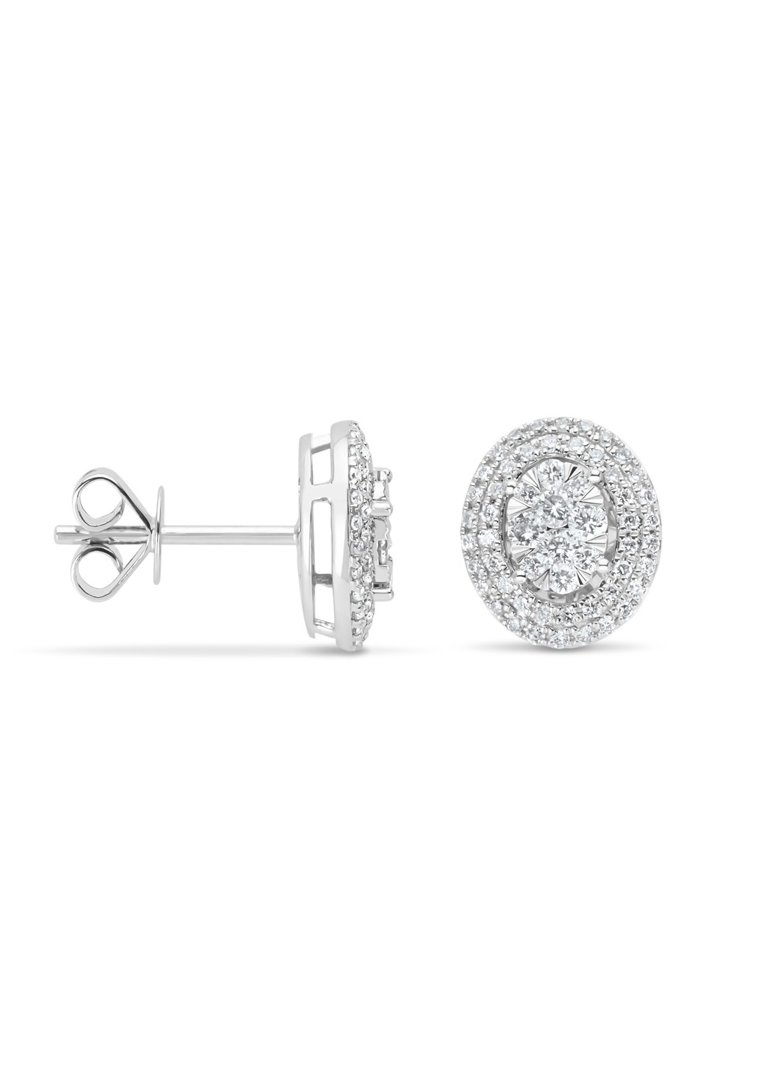 Diamond Point Witgouden oorsieraden, 0.53 ct diamant, Enchanted - voorkant witgoud
