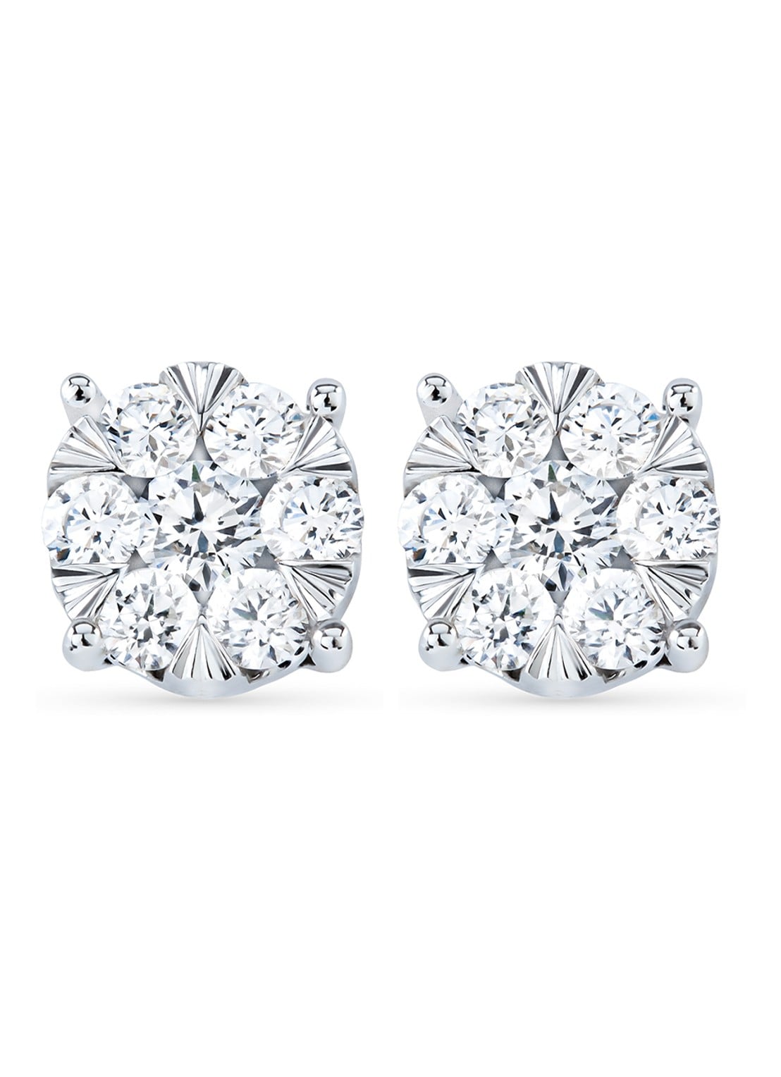 Diamond Point Witgouden oorsieraden, 0.55 ct diamant, Enchanted - voorkant witgoud