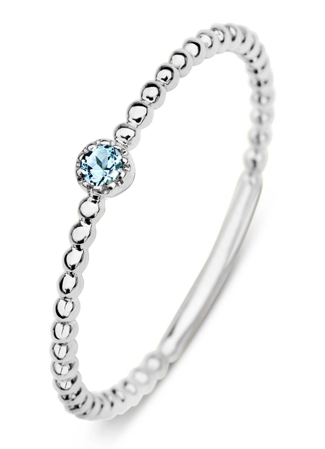 Diamond Point Witgouden ring 0.04 ct topaas Joy - voorkant witgoud