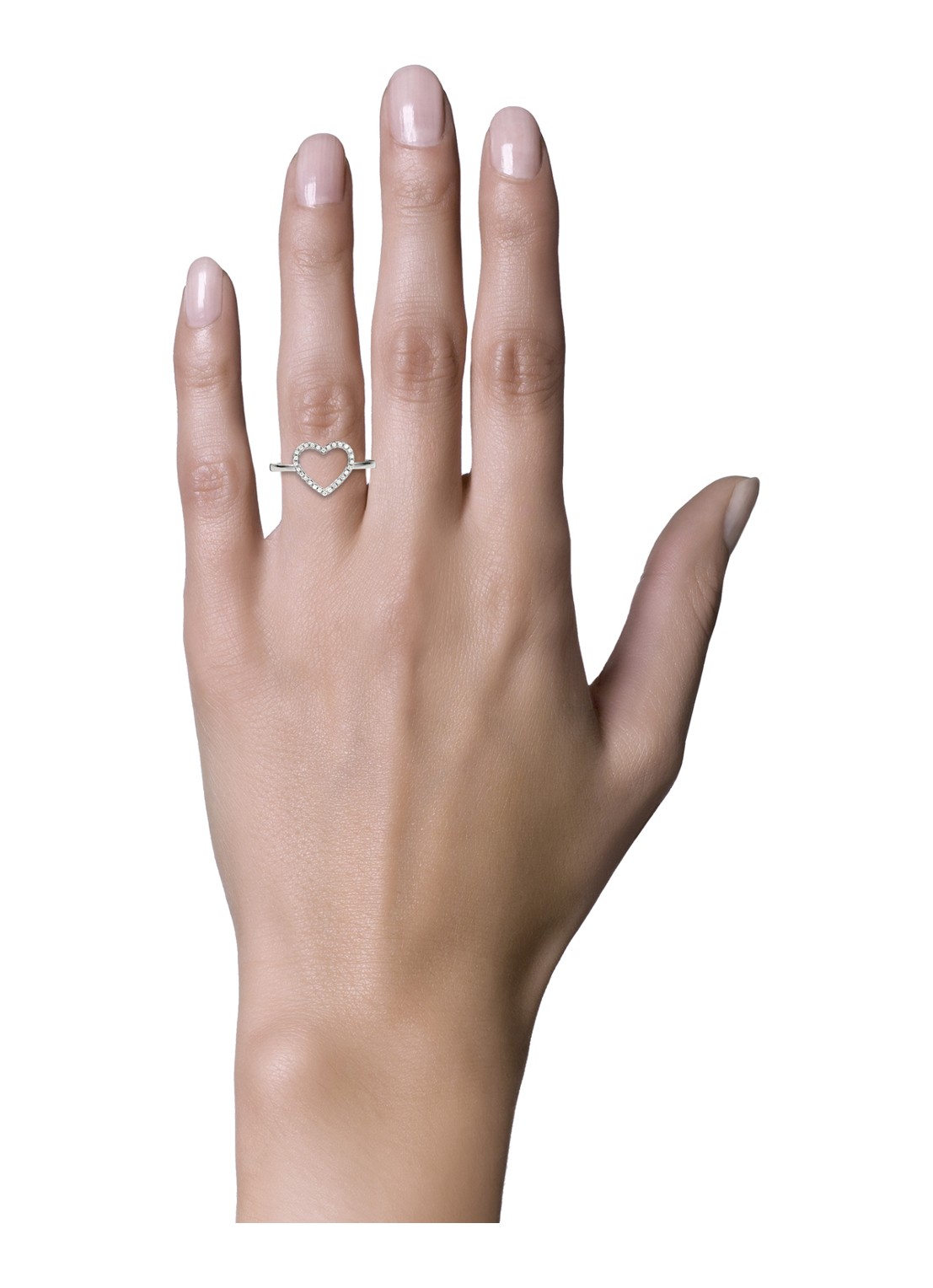 Diamond Point Witgouden ring 0.08 ct diamant Dreamer - detail witgoud