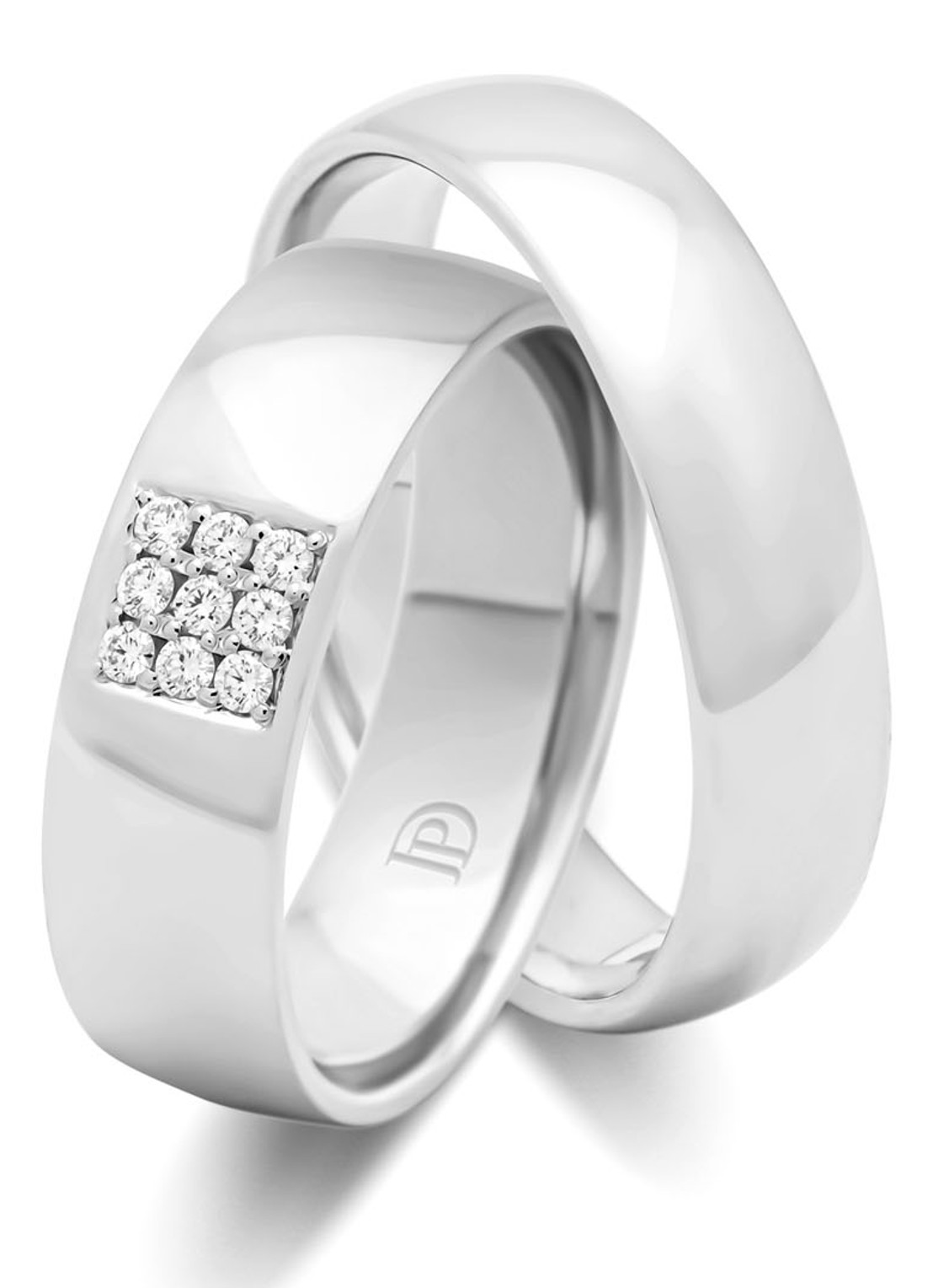 Diamond Point Witgouden ring, 0.09 ct diamant, Wedding - detail 3 witgoud