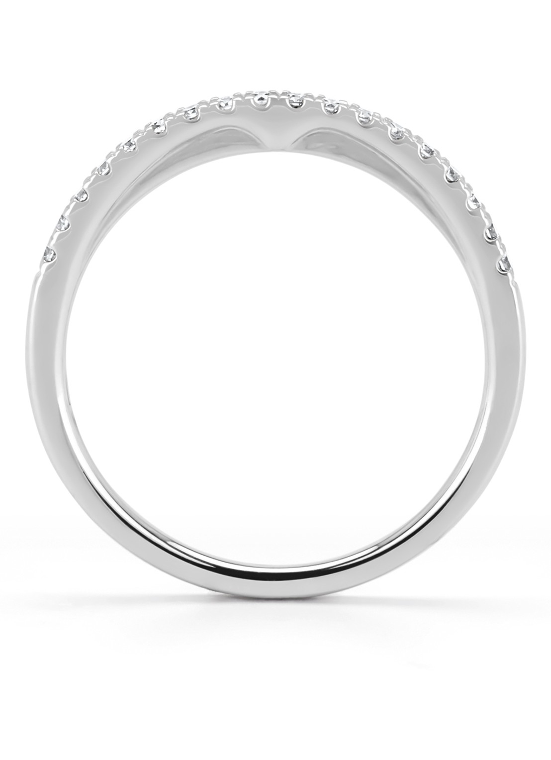 Diamond Point Witgouden ring, 0.14 ct diamant, Perfect Match - achterkant 6 witgoud