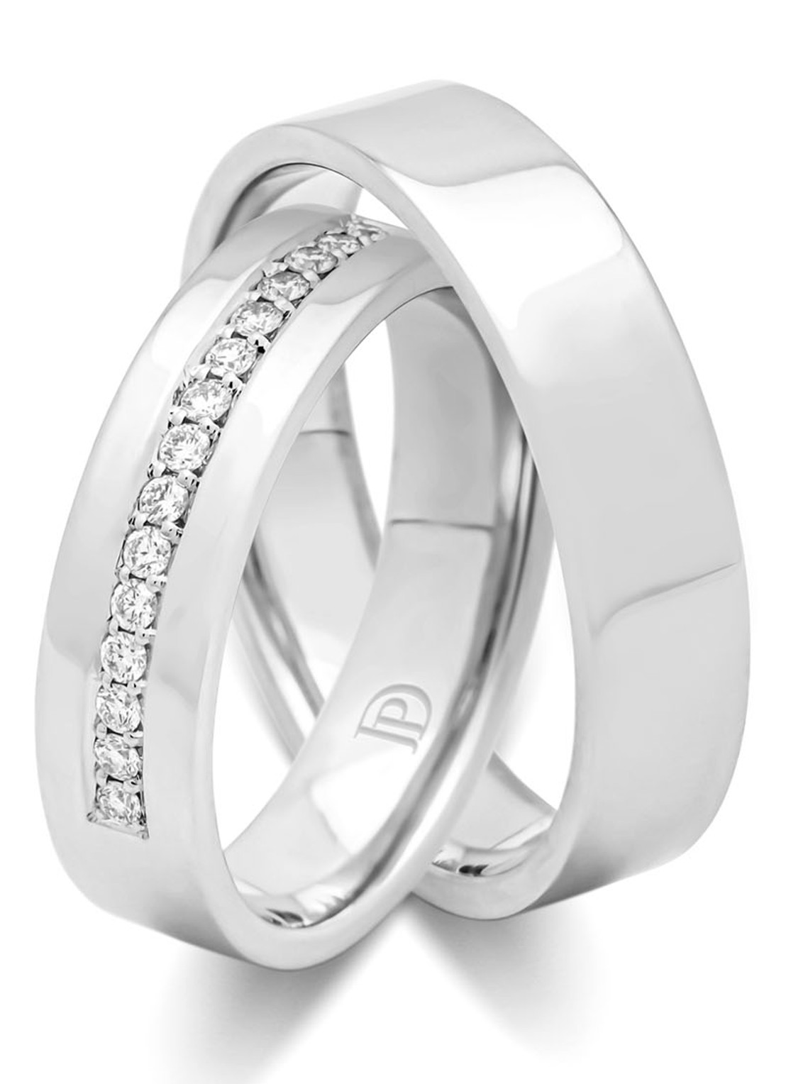 Diamond Point Witgouden ring, 0.15 ct diamant, Wedding - detail witgoud