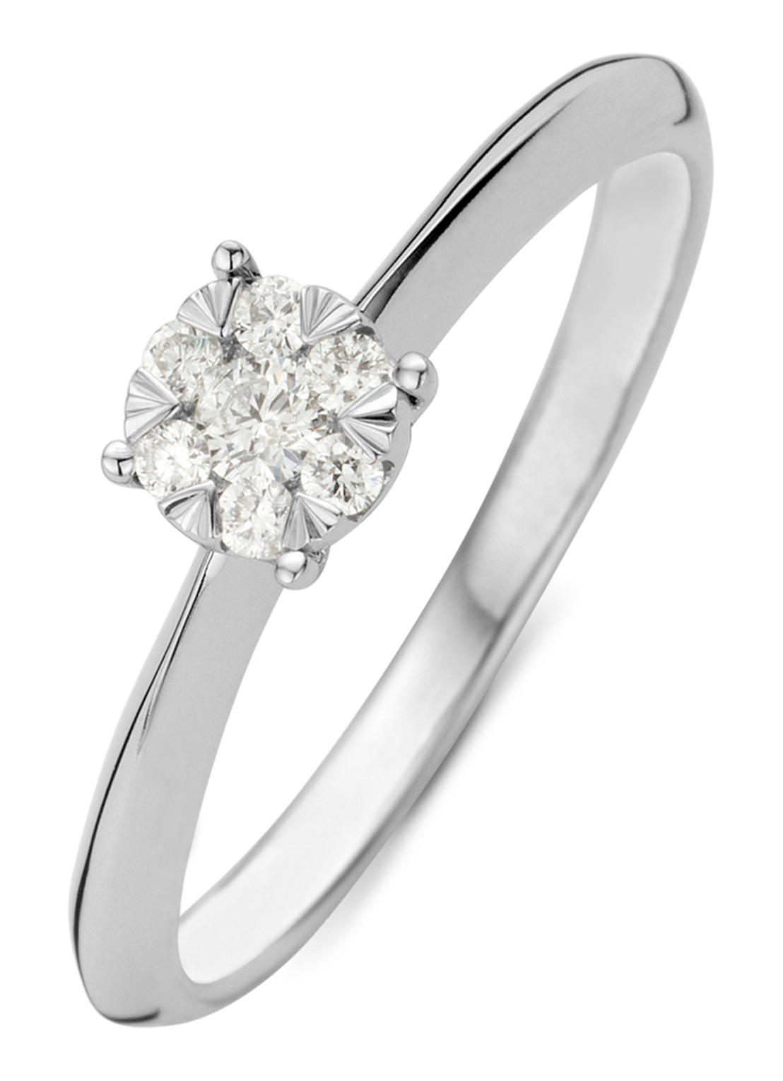 Diamond Point Witgouden ring, 0.17 ct diamant, Enchanted - voorkant witgoud