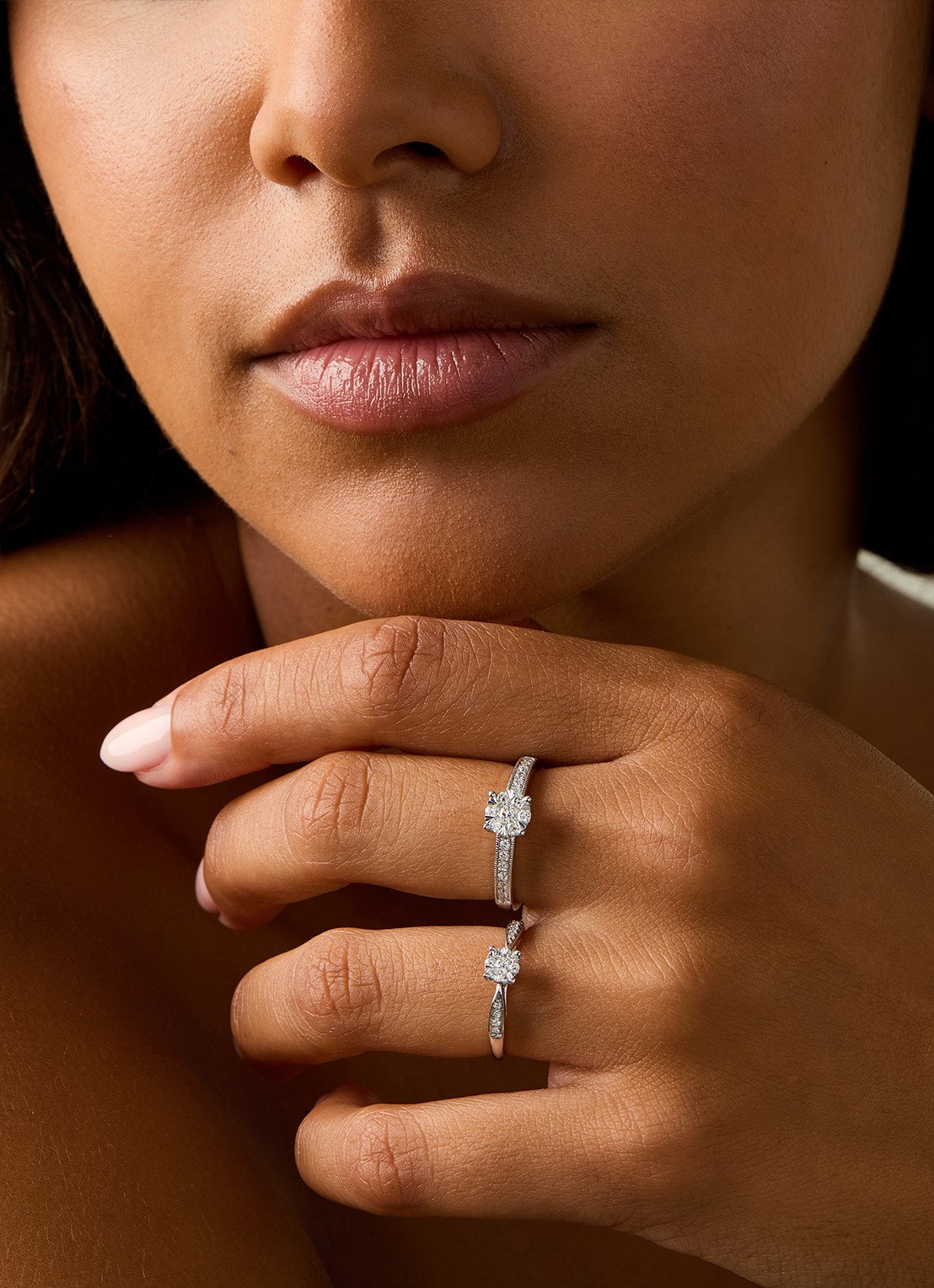 Diamond Point Witgouden ring, 0.20 ct diamant, Enchanted - voorkant 4 witgoud