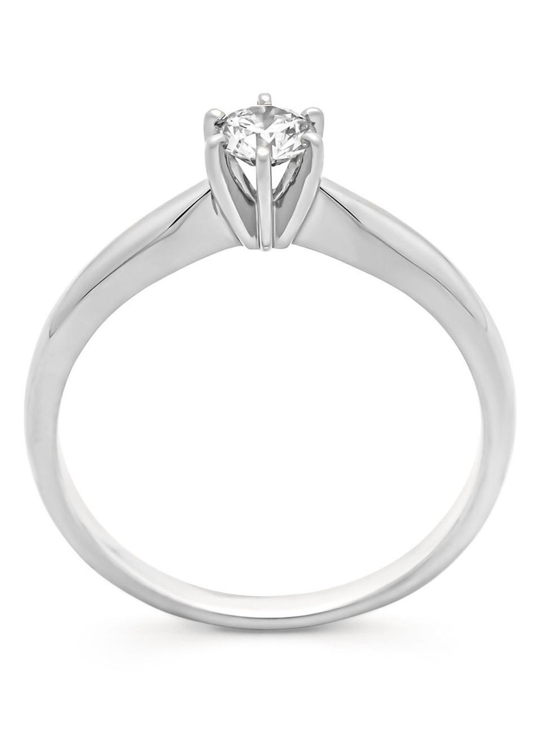 Diamond Point Witgouden ring, 0.25 ct diamant, Hearts & Arrows - detail 2 witgoud