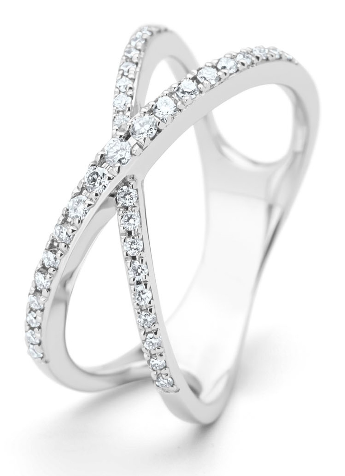 Diamond Point Witgouden ring, 0.25 ct diamant, Like a star - voorkant witgoud