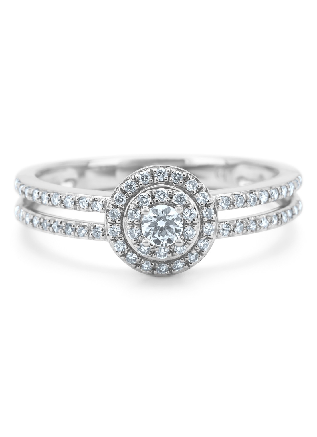 Diamond Point Witgouden ring, 0.28 ct diamant, Petite Romance - detail 3 witgoud