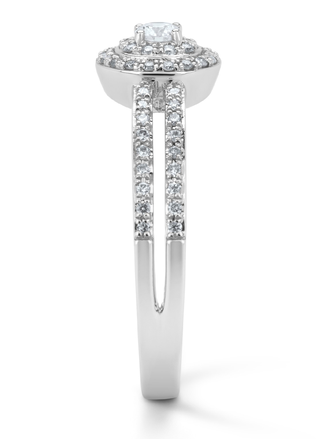Diamond Point Witgouden ring, 0.28 ct diamant, Petite Romance - detail 4 witgoud