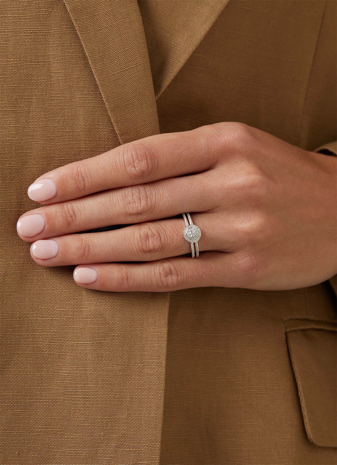 Diamond Point Witgouden ring, 0.28 ct diamant, Petite Romance - detail 5 witgoud