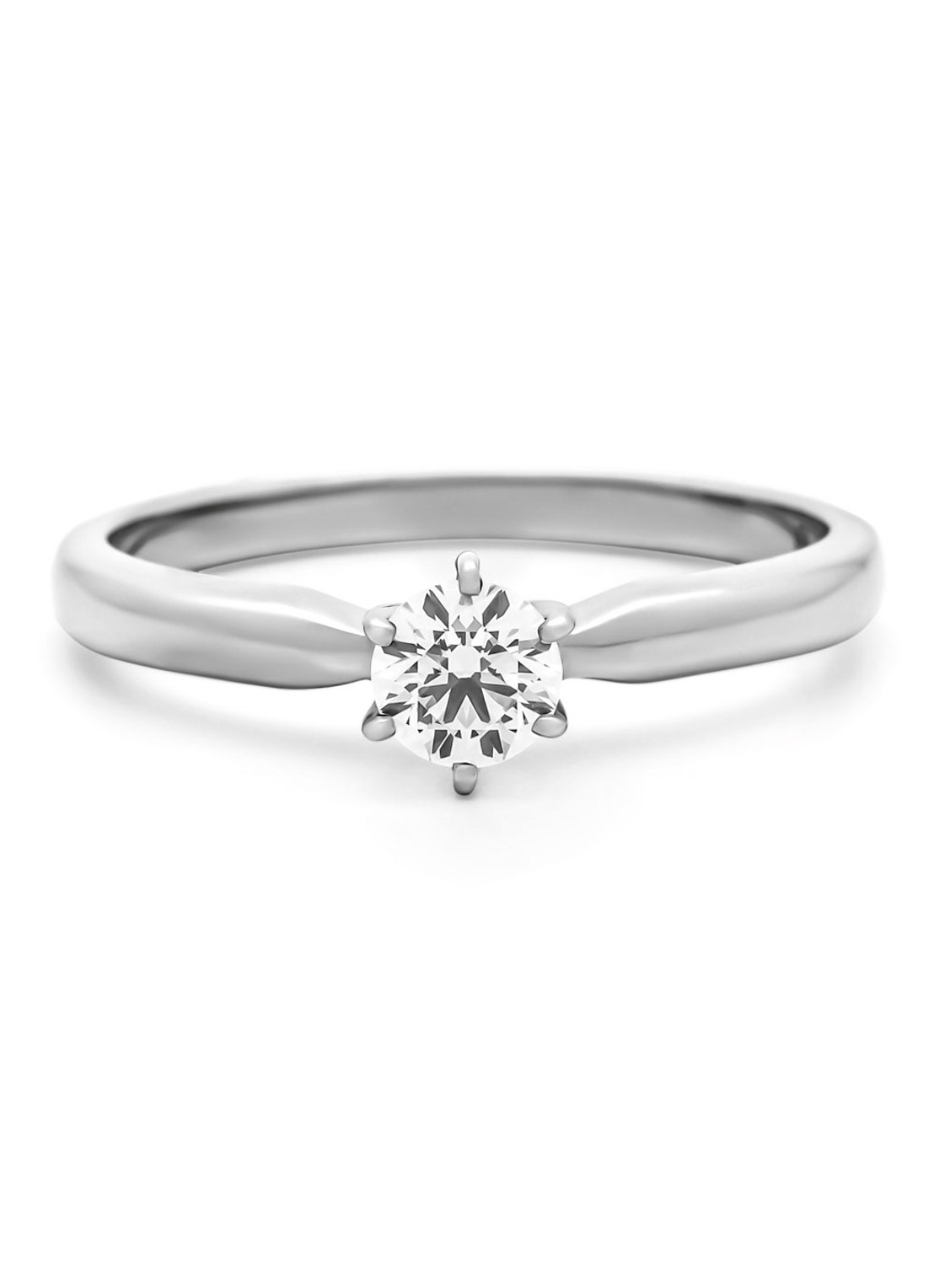 Diamond Point Witgouden ring, 0.30 ct diamant, Hearts & Arrows - detail 4 witgoud