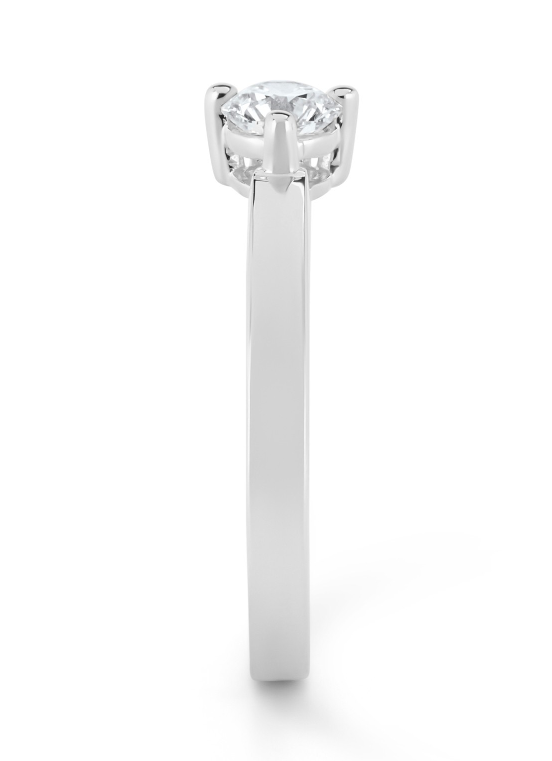 Diamond Point Witgouden ring, 0.30 ct diamant, Hearts & Arrows - detail 2 witgoud