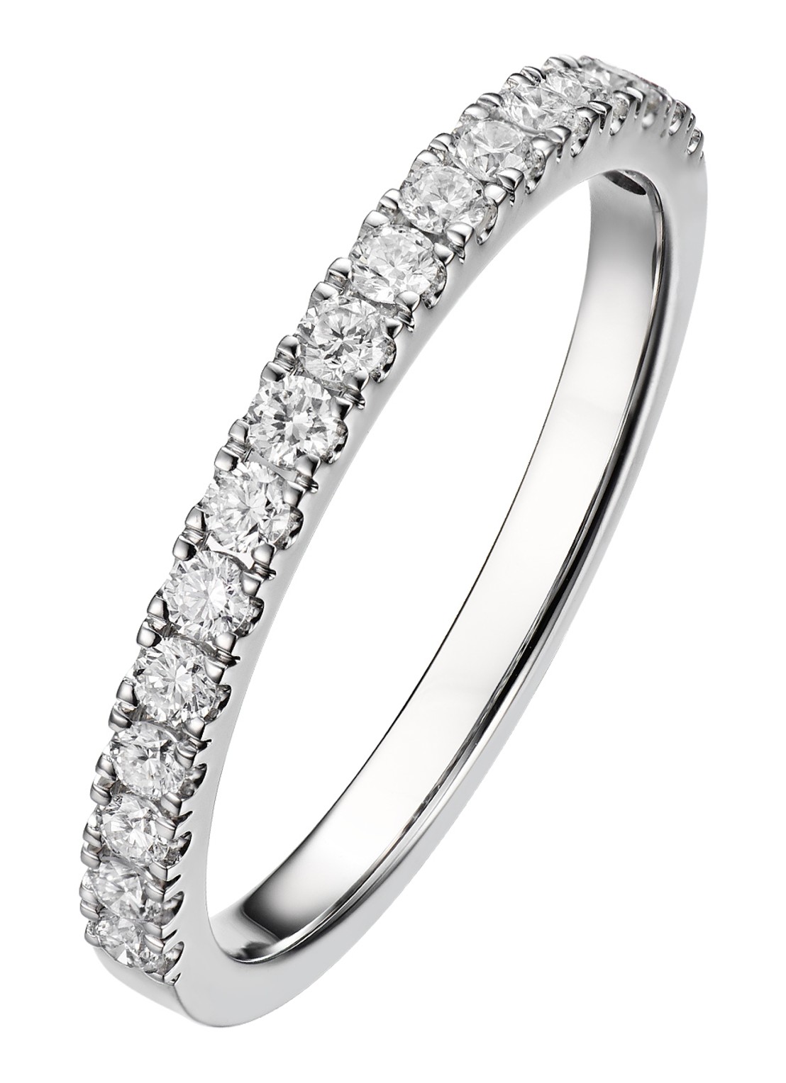Diamond Point Witgouden ring 0.33 ct diamant Wedding - voorkant 2 witgoud