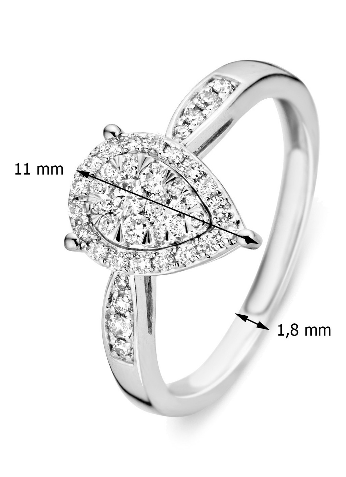Diamond Point Witgouden ring 0.36 ct diamant Enchanted - detail 3 witgoud