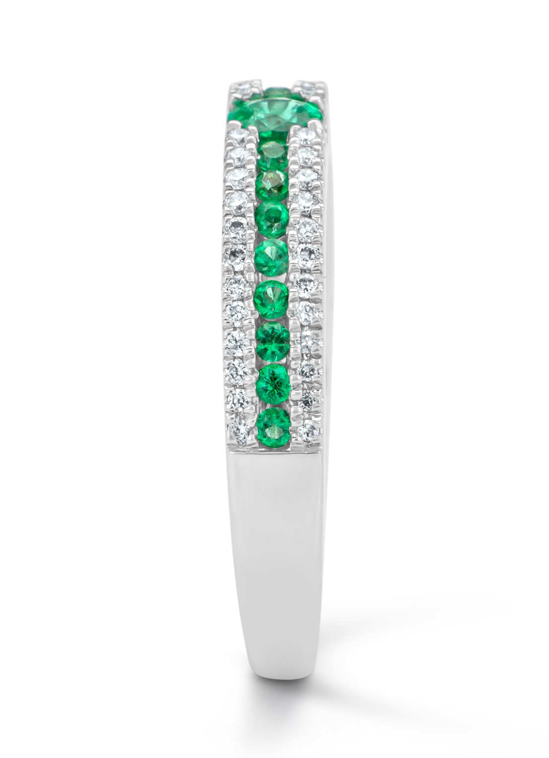 Diamond Point Witgouden ring, 0.36 ct smaragd, Majestic - detail 4 witgoud