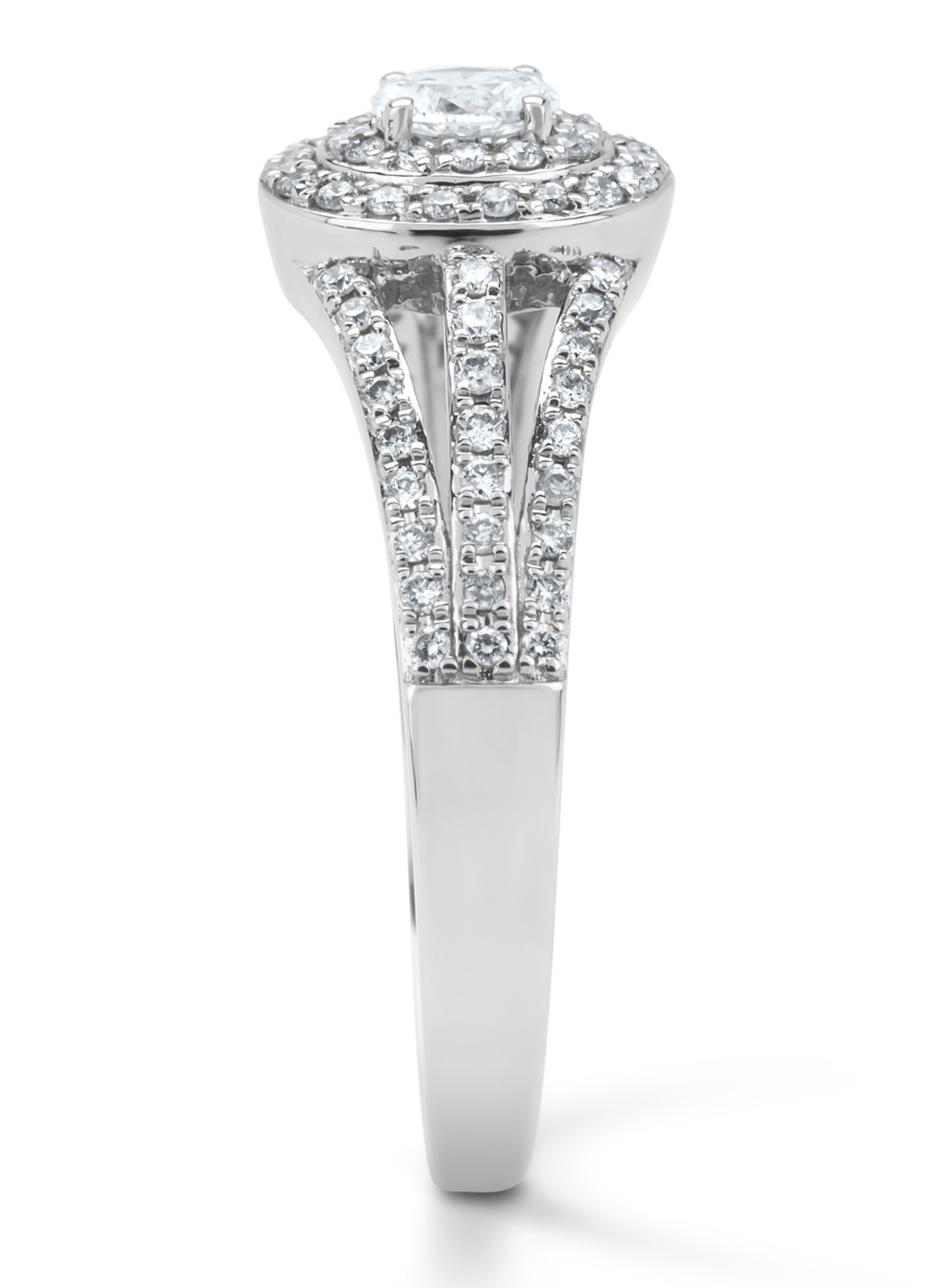 Diamond Point Witgouden ring, 0.38 ct diamant, Petite Romance - detail 2 witgoud