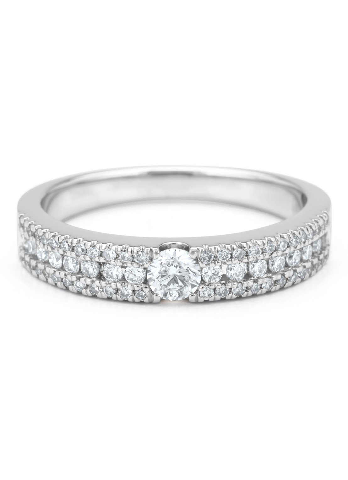 Diamond Point Witgouden ring, 0.49 ct diamant, Majestic - detail witgoud