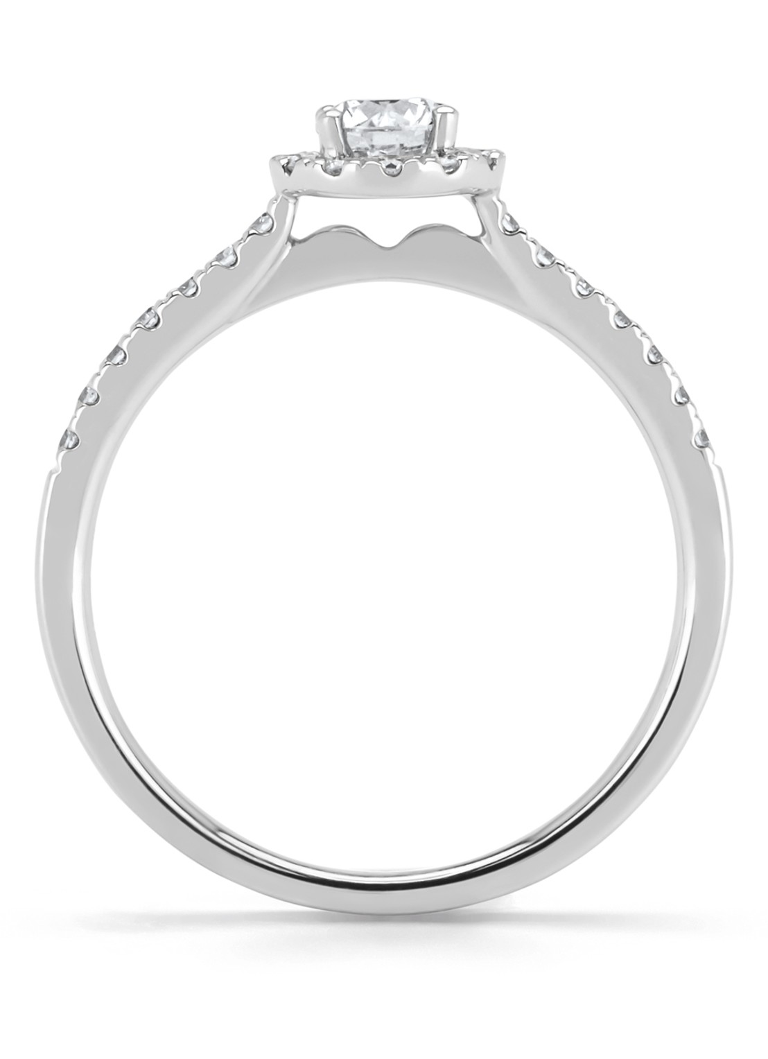 Diamond Point Witgouden ring, 0.50 ct diamant, Perfect Match - achterkant witgoud