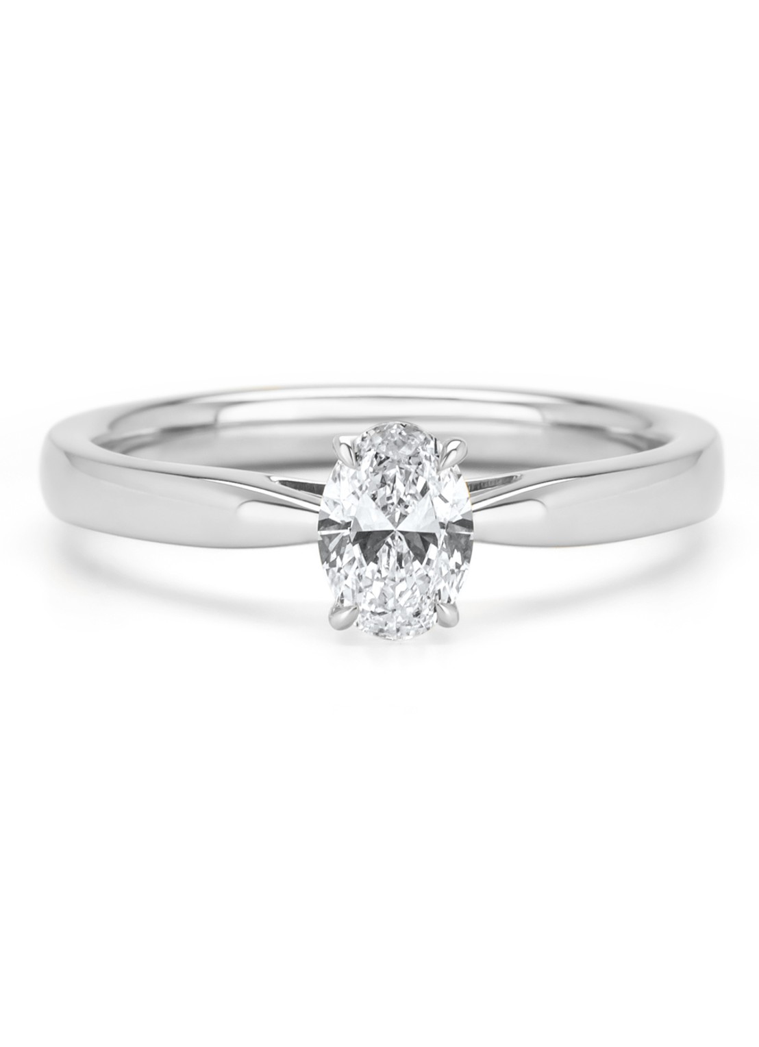 Diamond Point Witgouden ring, 0.50 ct diamant, Perfect Match - achterkant 3 witgoud