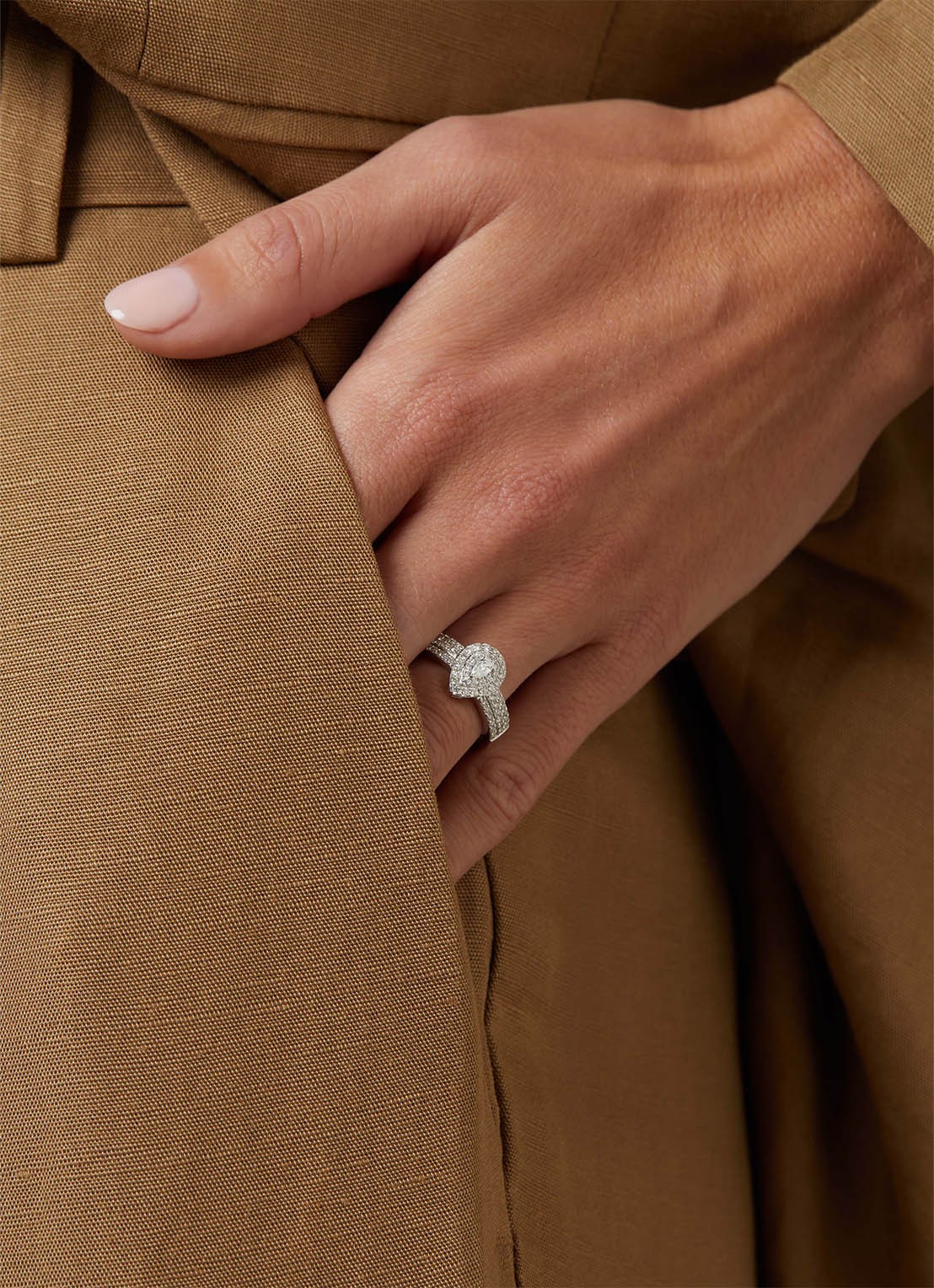 Diamond Point Witgouden ring, 0.50 ct diamant, Petite Romance - detail 5 witgoud