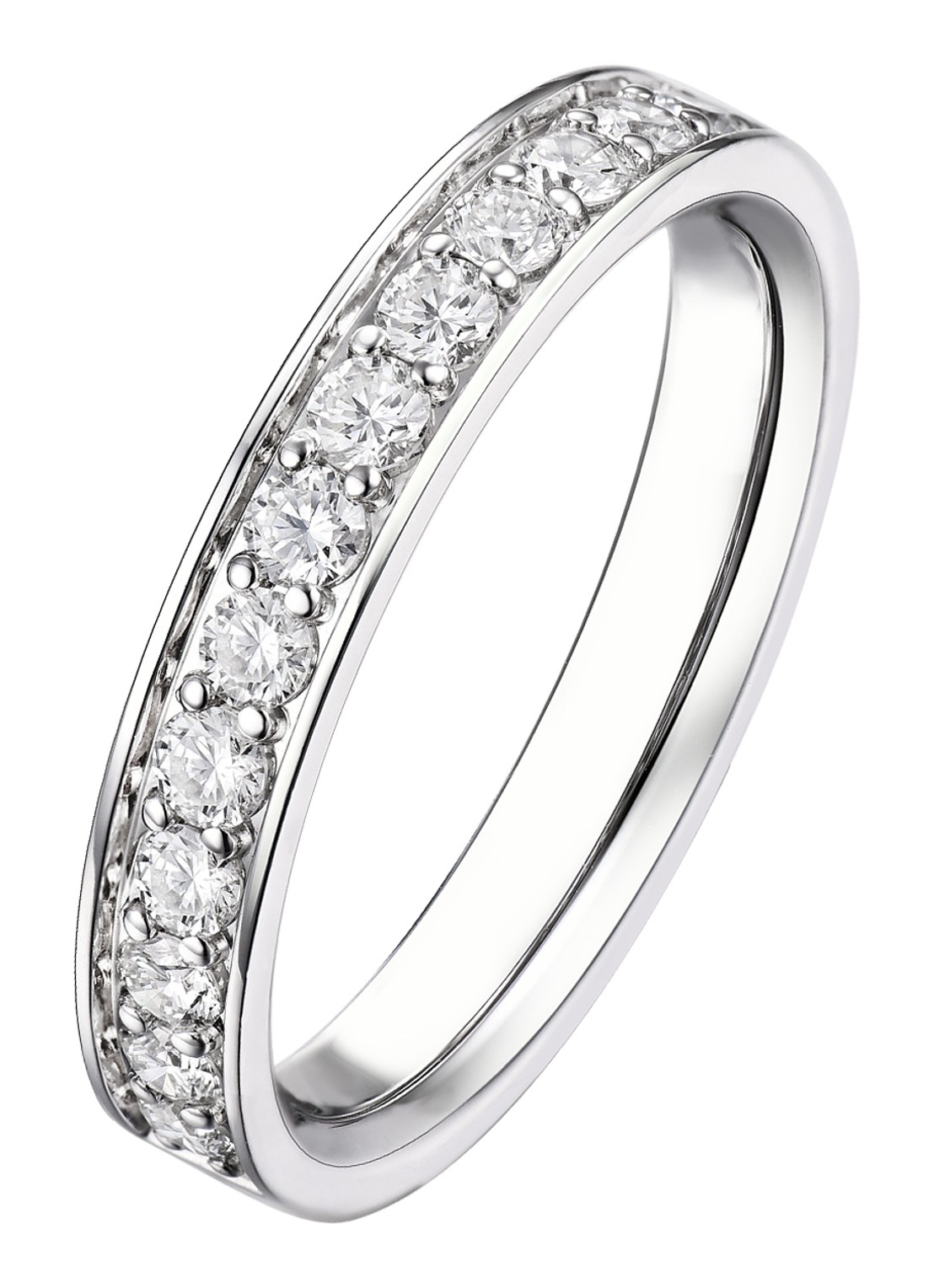 Diamond Point Witgouden ring 0.50 ct diamant Wedding - voorkant 2 witgoud