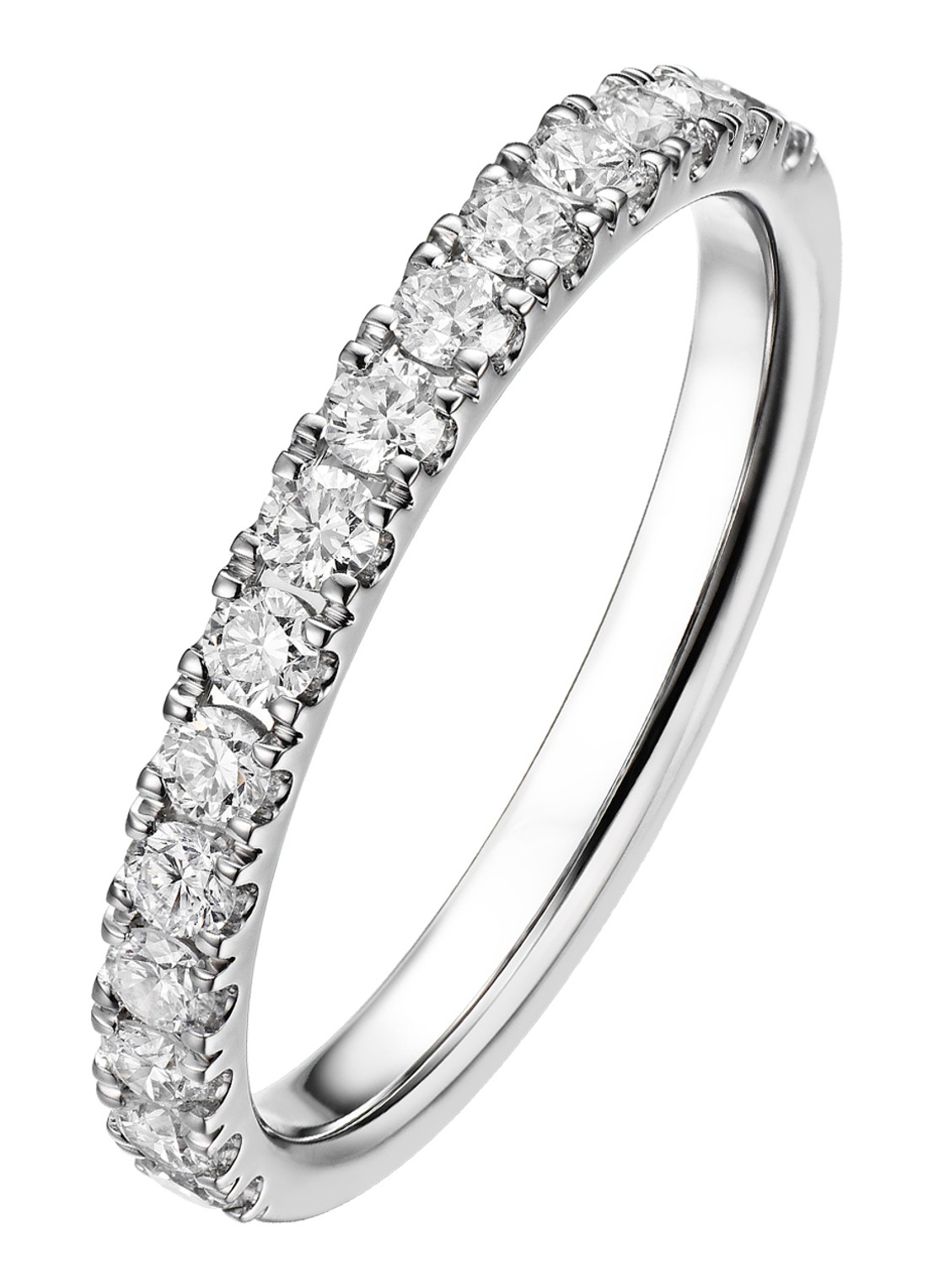 Diamond Point Witgouden ring 0.52 ct diamant Wedding - voorkant witgoud