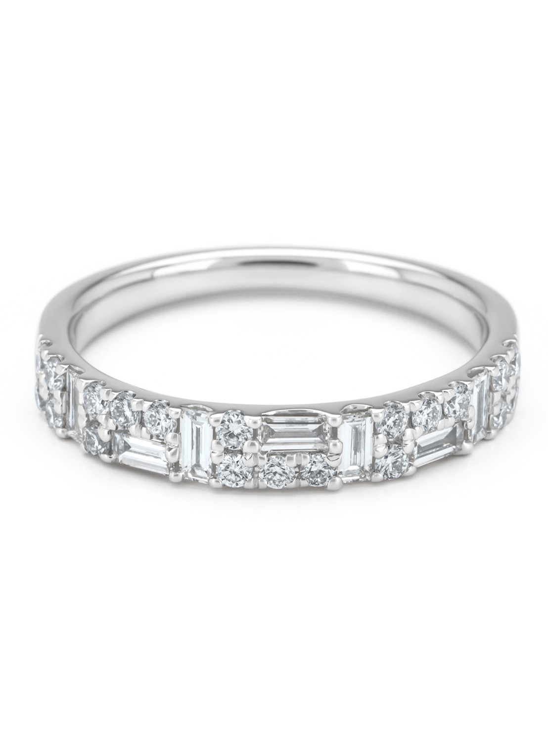 Diamond Point Witgouden ring, 0.57 ct diamant, Gallery - voorkant witgoud