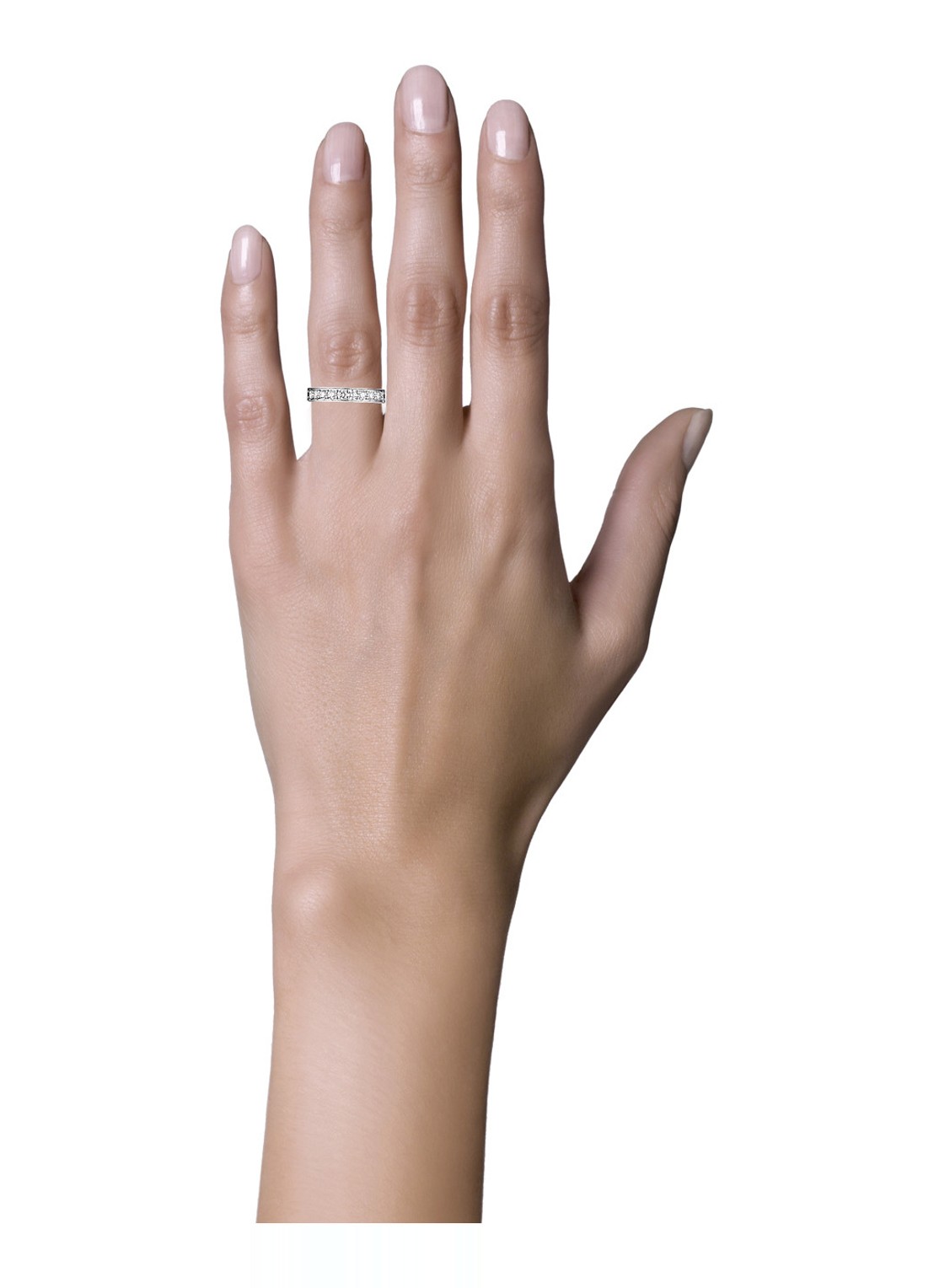 Diamond Point Witgouden ring 1.01 ct diamant Wedding - detail witgoud